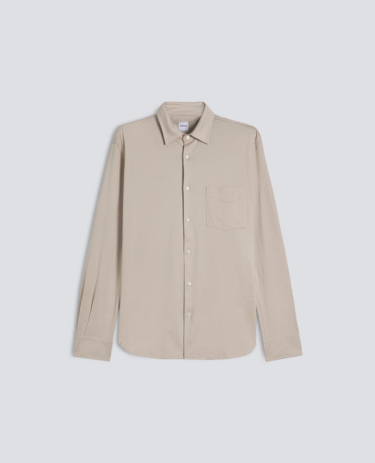 CAMICIA IN JERSEY DI COTONE - BEIGE - ASPESI