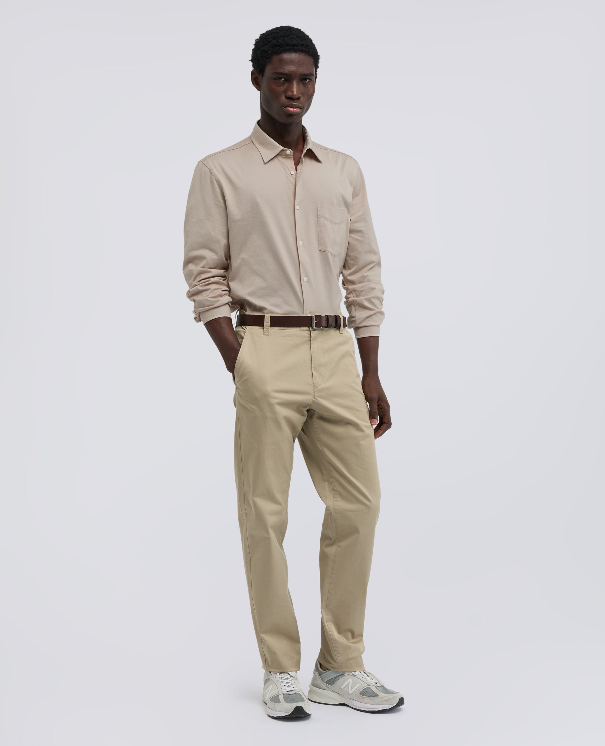 CAMICIA IN JERSEY DI COTONE - BEIGE - ASPESI
