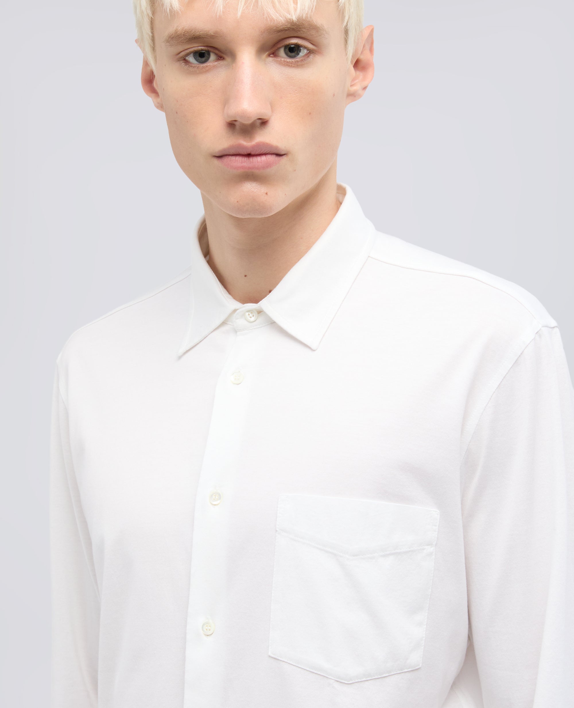 CAMICIA IN JERSEY DI COTONE - BIANCO - ASPESI