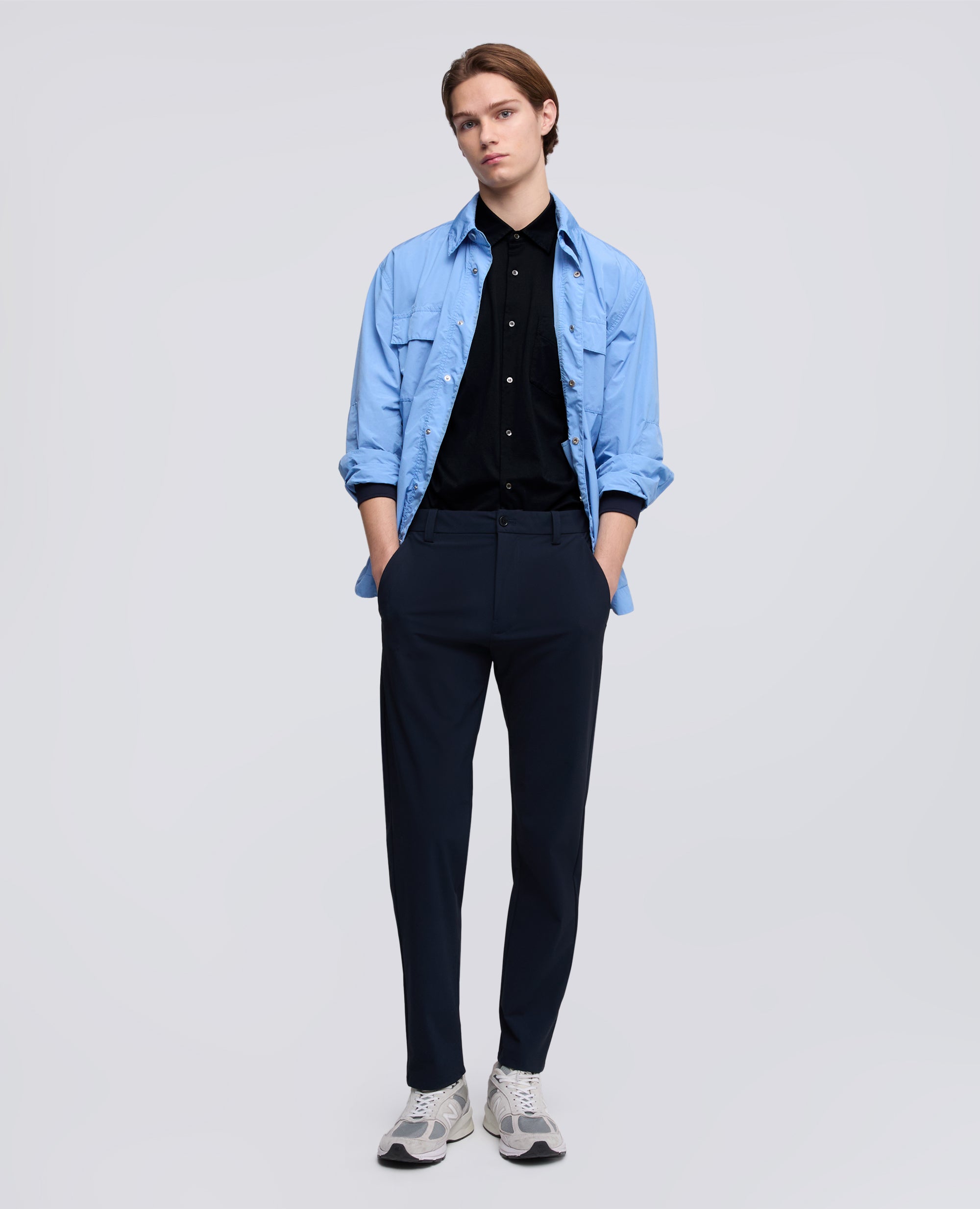 CAMICIA IN JERSEY DI COTONE - BLU - ASPESI