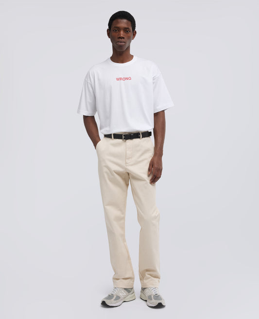 T-SHIRT IN JERSEY DI COTONE CON STAMPA -WRONG- - BIANCO - ASPESI