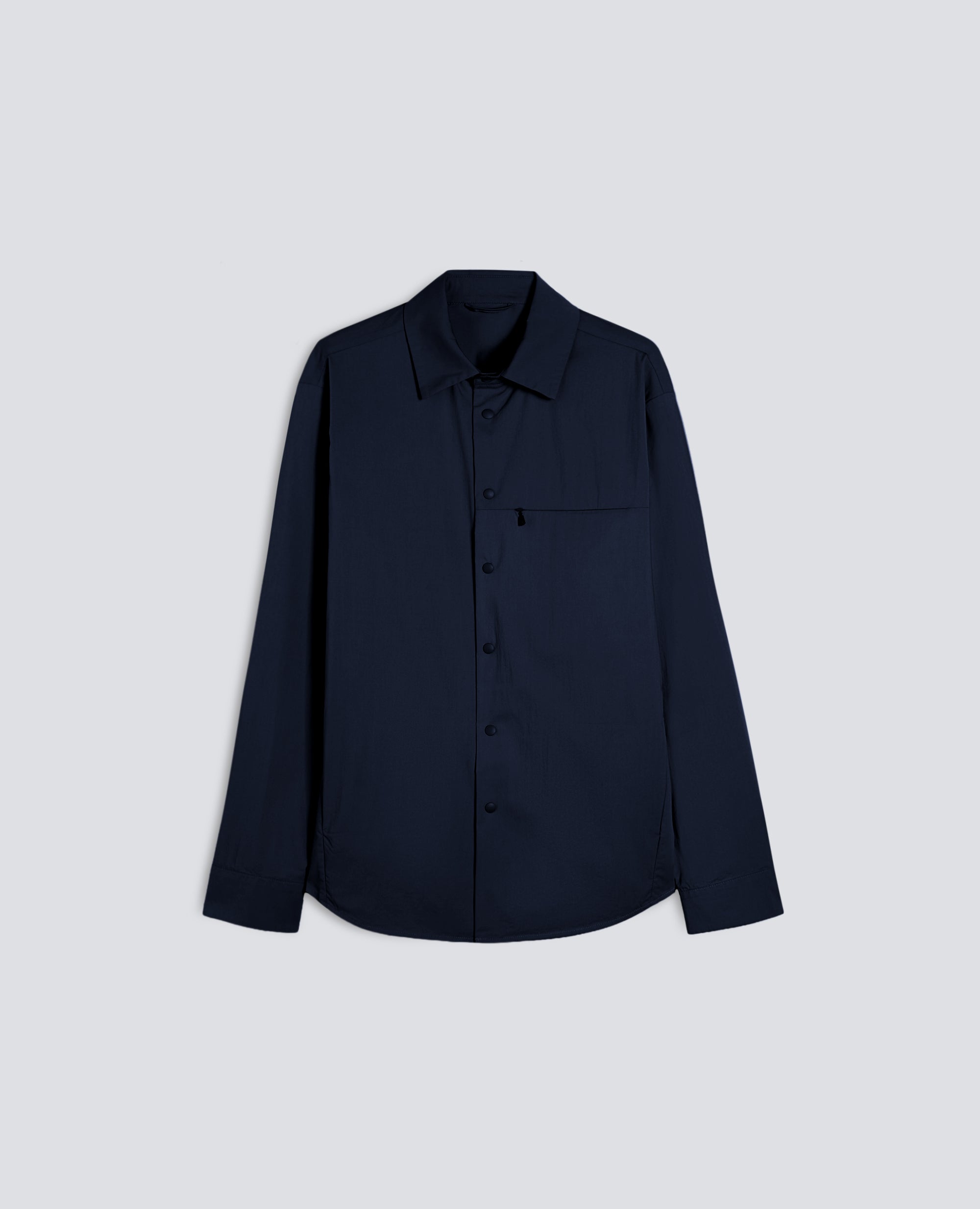 CAMICIA IN POPELINE COTONE-NYLON STRETCH - BLU - ASPESI