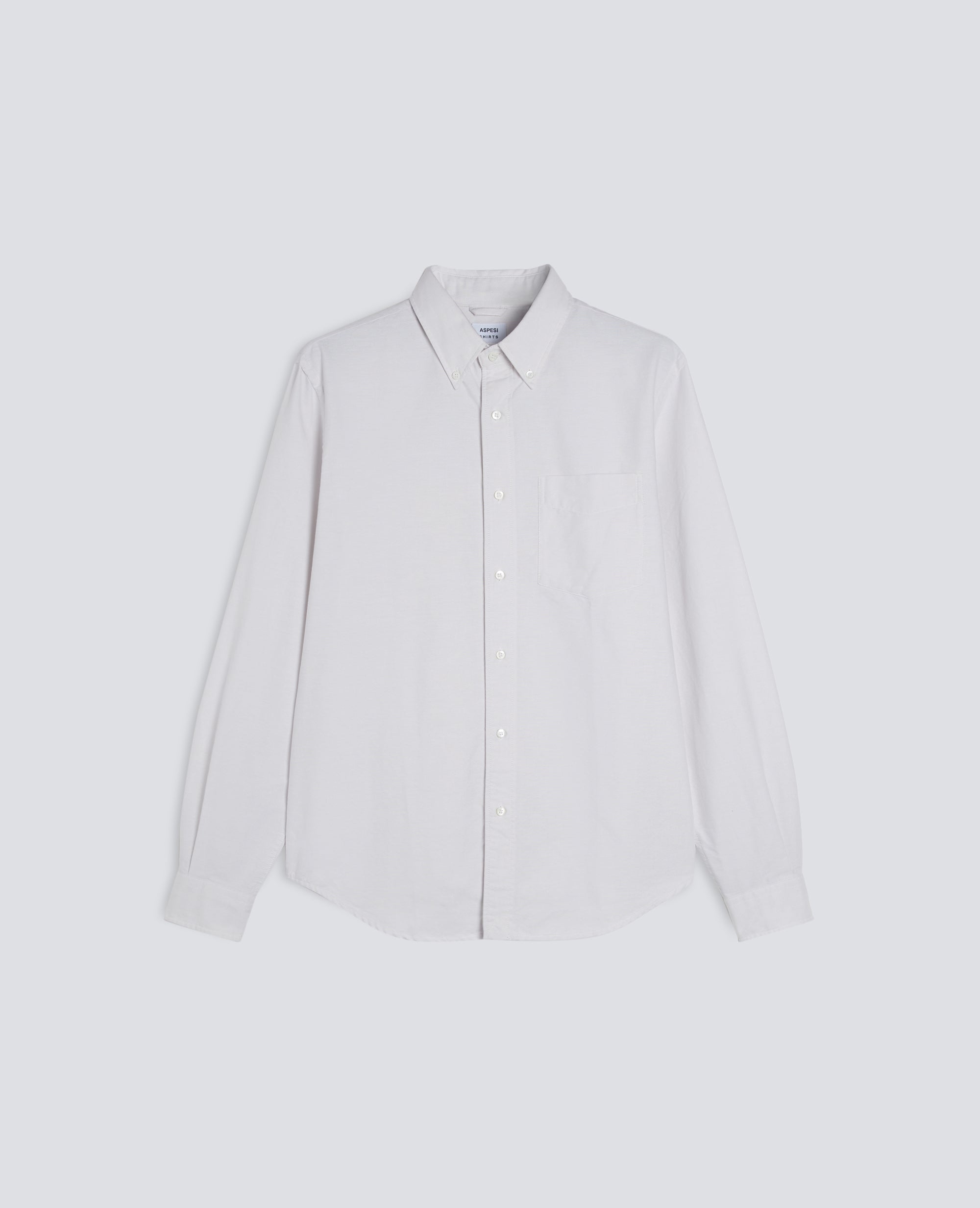CAMICIA IN COTONE OXFORD CON COLLO BUTTON DOWN - GRIGIO - ASPESI