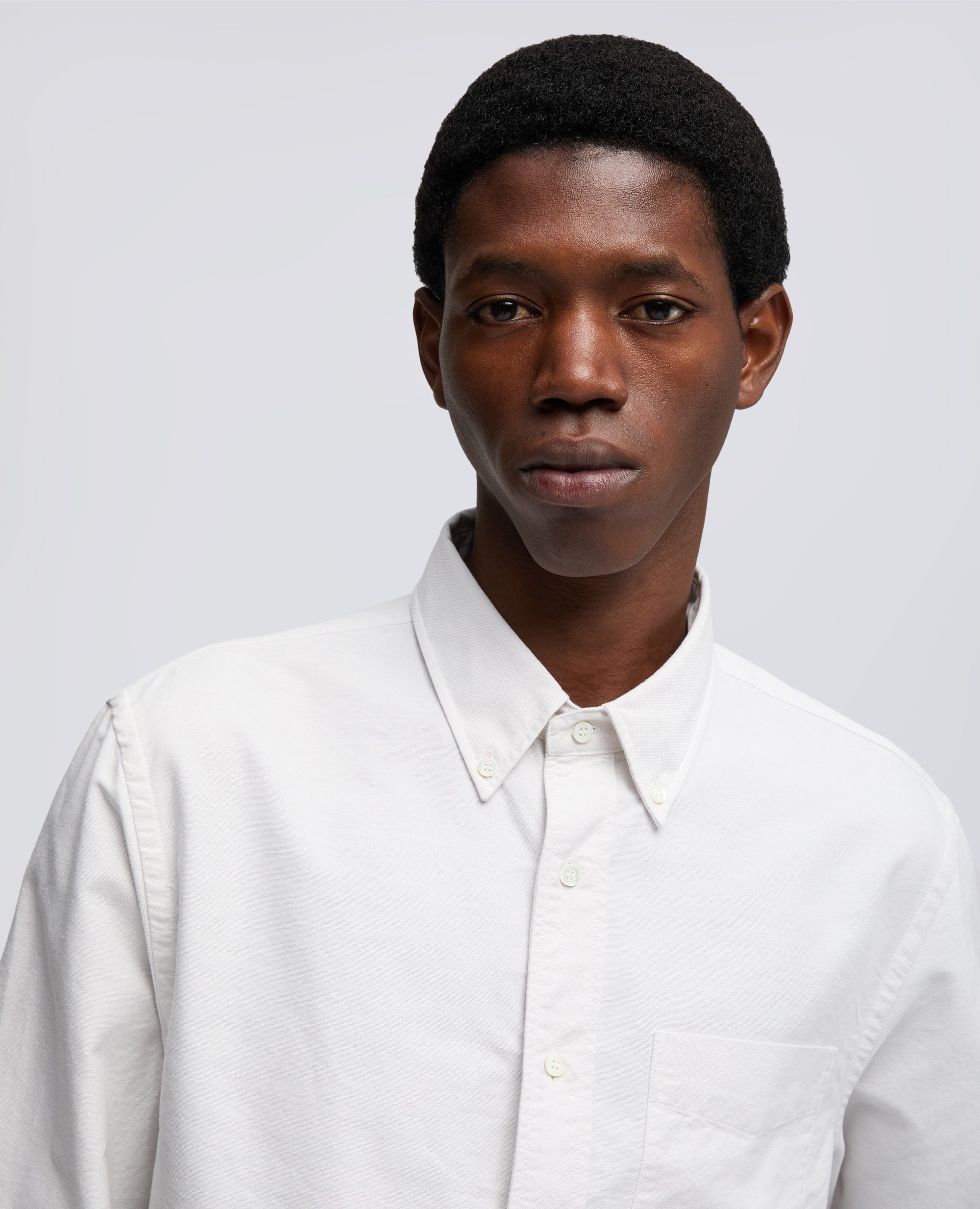 CAMICIA IN COTONE OXFORD CON COLLO BUTTON DOWN - GRIGIO - ASPESI