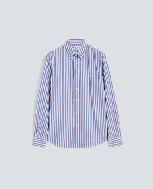 CAMICIA IN POPELINE DI COTONE OXFORD CON COLLO BUTTON DOWN - BLU - ASPESI