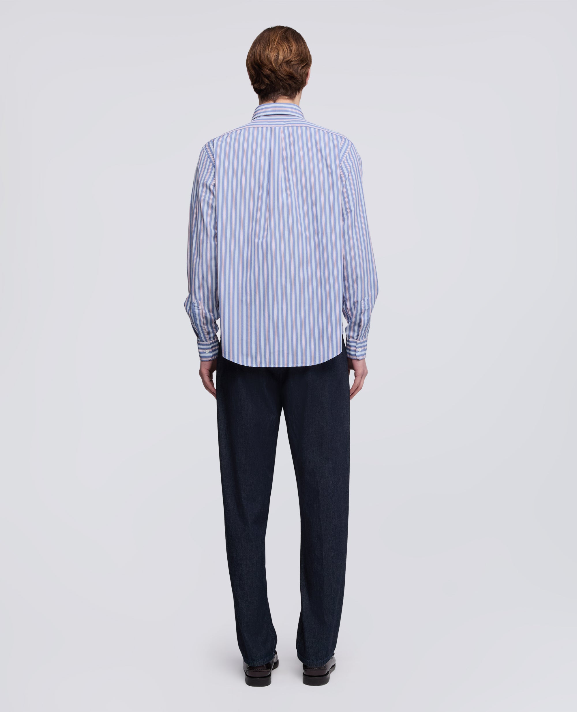CAMICIA IN POPELINE DI COTONE OXFORD CON COLLO BUTTON DOWN - BLU - ASPESI