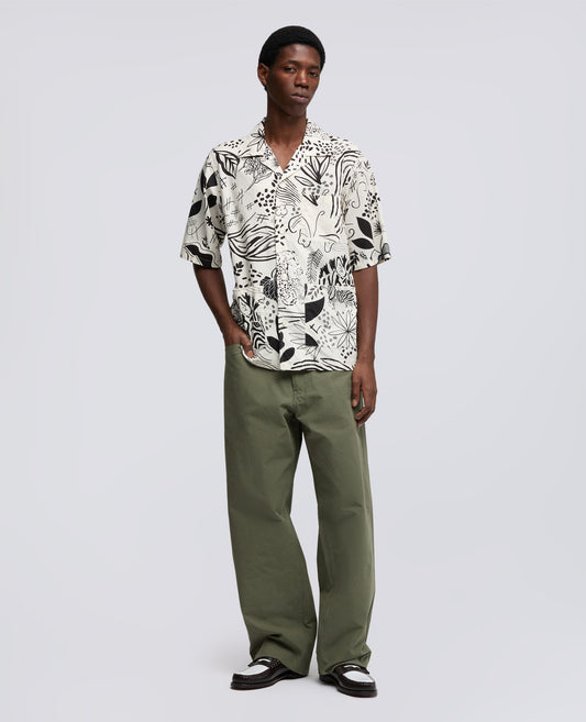 CAMICIA A MANICHE CORTE IN POPELINE DI COTONE - NATURALE - ASPESI