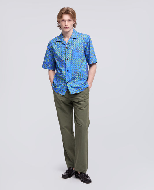 CAMICIA A MANICHE CORTE IN POPELINE DI COTONE - MULTICOLOR - ASPESI