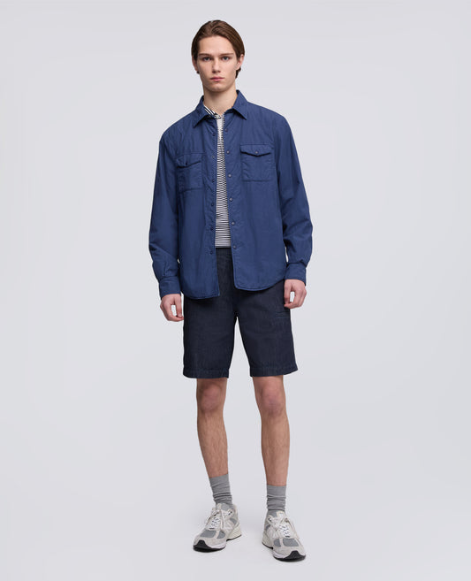 CAMICIA MOD. 13 IN POPELINE DI COTONE - BLU - ASPESI