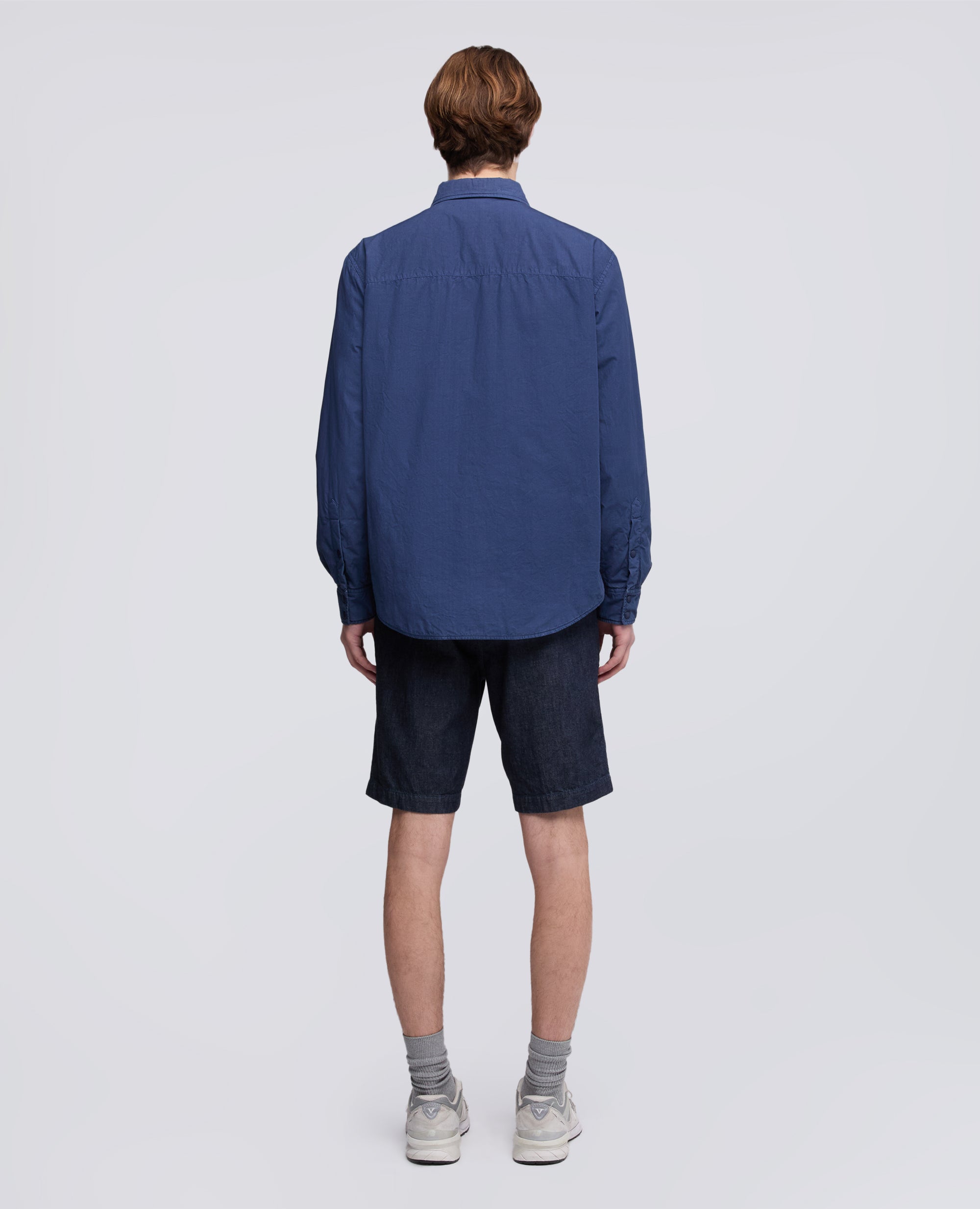 CAMICIA MOD. 13 IN POPELINE DI COTONE - BLU - ASPESI