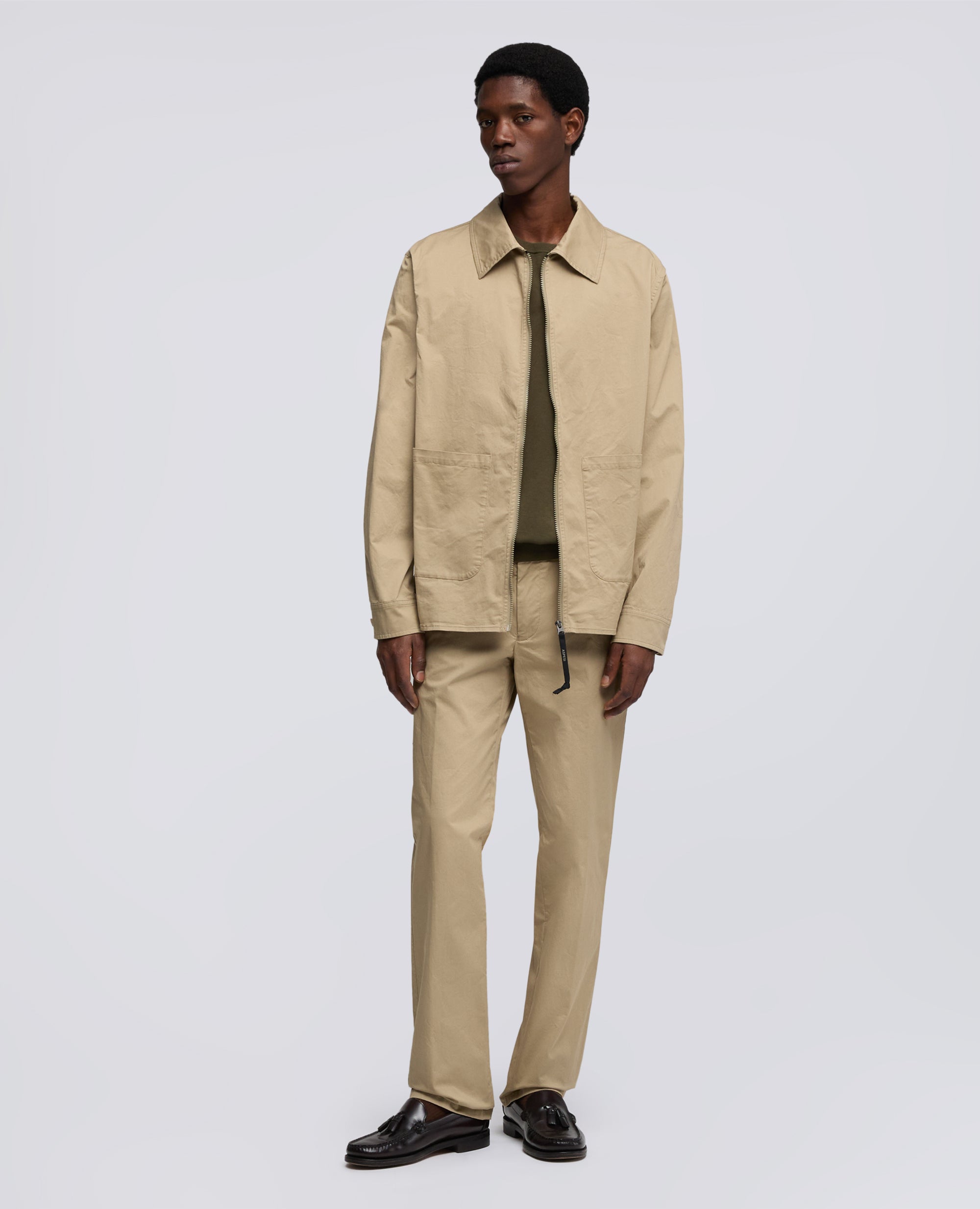CAMICIA IN TWILL DI COTONE STRETCH - BEIGE - ASPESI