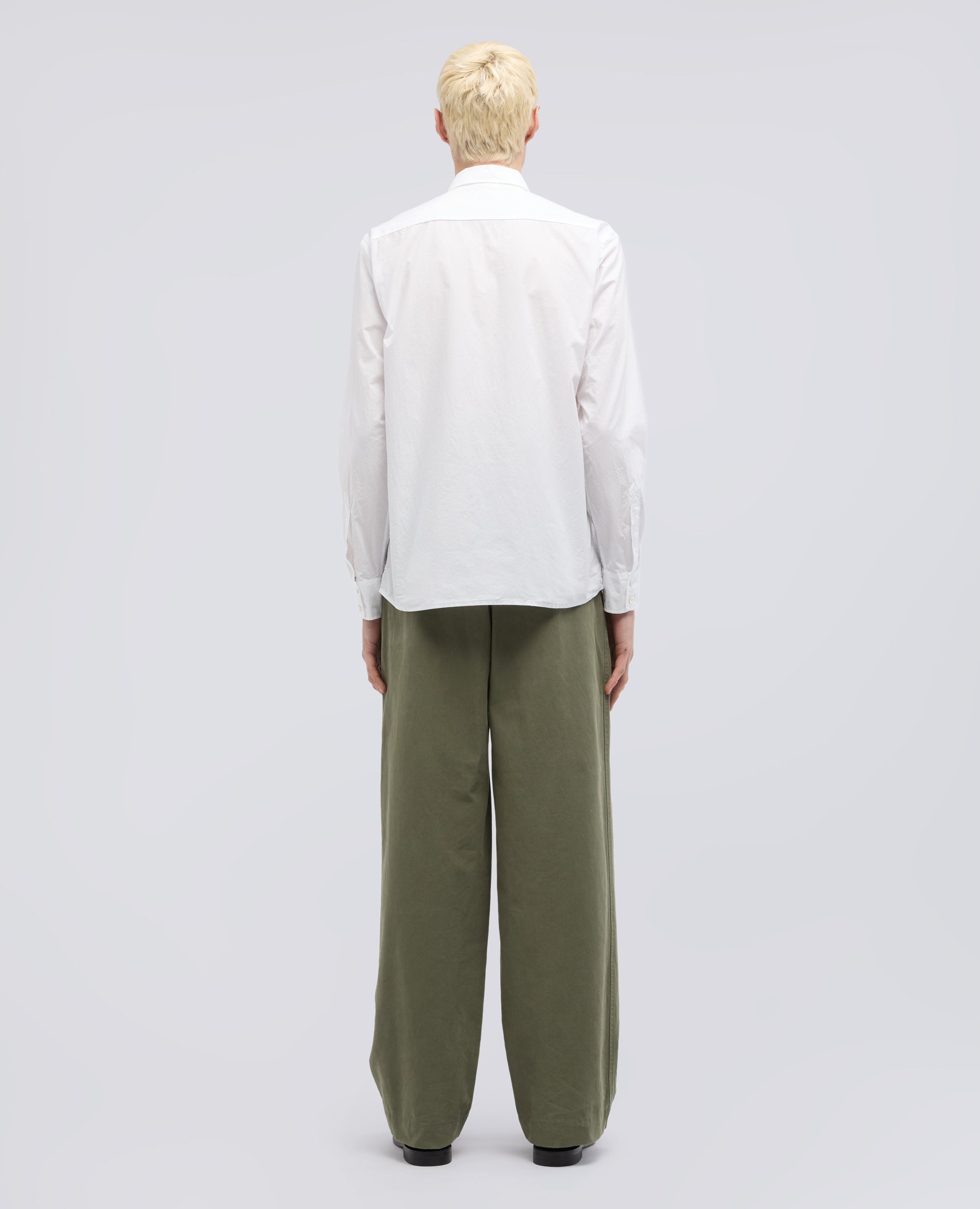 CAMISA DE ALGODON DE POPELINA TENIDA CON PRENDAS - BIANCO - ASPESI