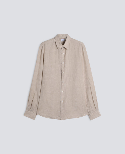 CAMICIA COMMA IN LINO DELAVE - BEIGE - ASPESI