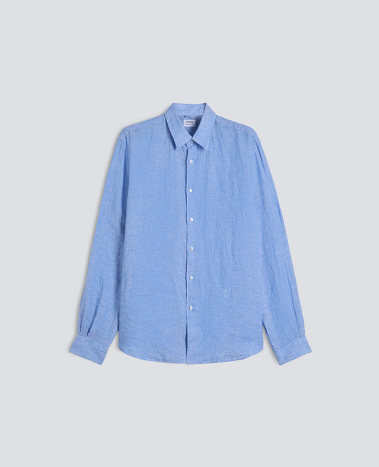 CAMICIA COMMA IN LINO DELAVE - AZZURRO - ASPESI