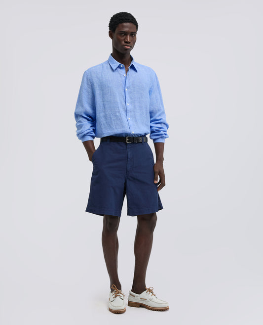 CAMICIA COMMA IN LINO DELAVE - AZZURRO - ASPESI