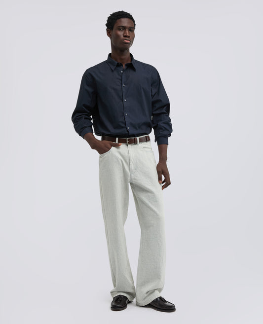 CAMICIA IN POPELINE DI COTONE LEGGERO - BLU - ASPESI