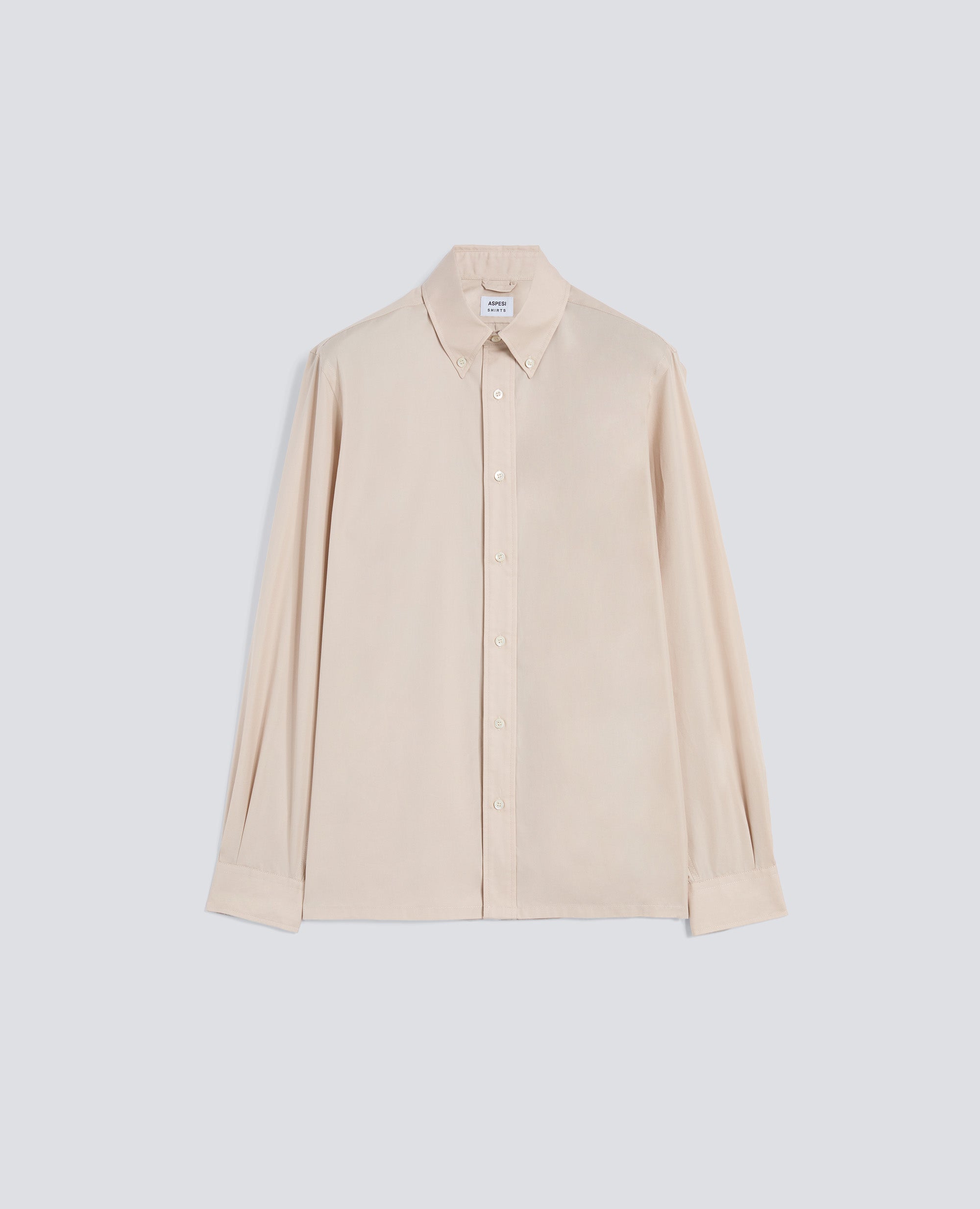 CAMICIA IN POPELINE DI COTONE BOX CUT - BEIGE - ASPESI
