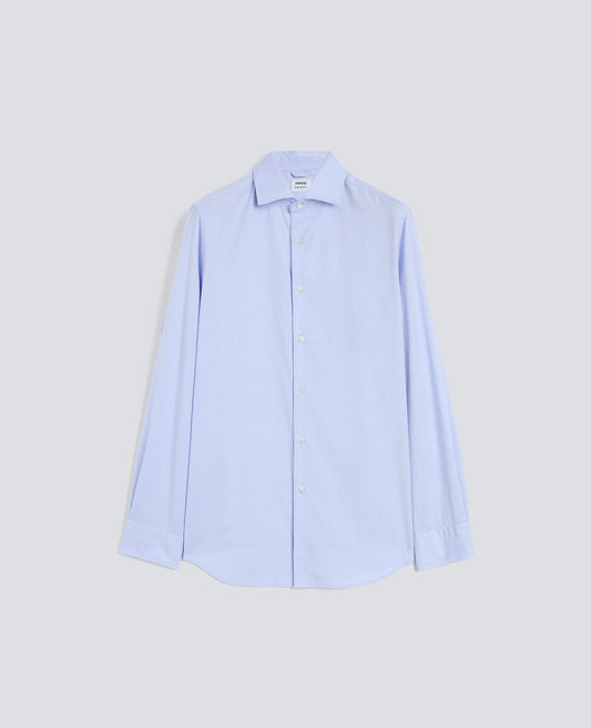 CAMICIA IN PIN POINT DI COTONE CON COLLO FRANCESE - AZZURRO - ASPESI