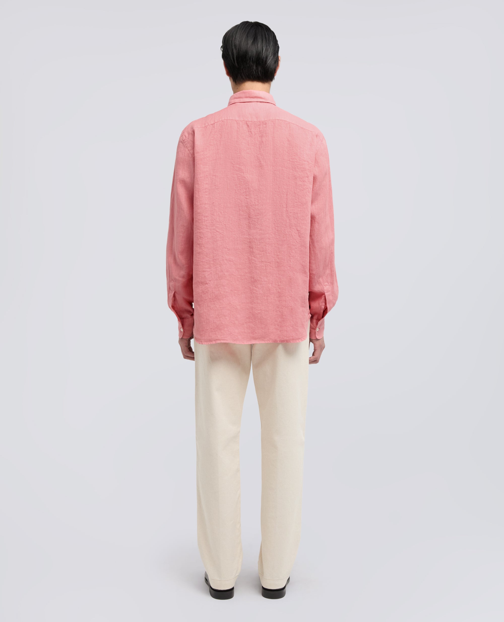 CAMICIA IN LINO LEGGERO CON TASCHINO - ROSA - ASPESI