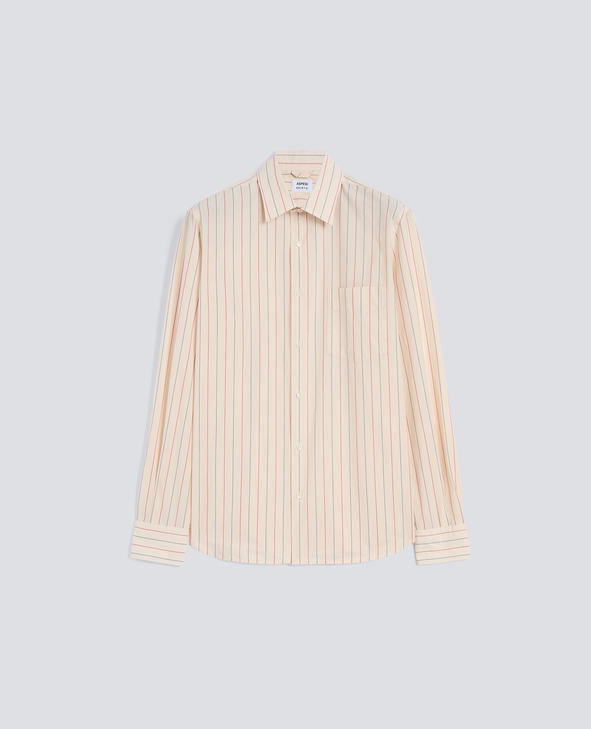 CAMICIA CLASSICA IN POPELINE DI COTONE CON TASCHINO - NATURALE - ASPESI