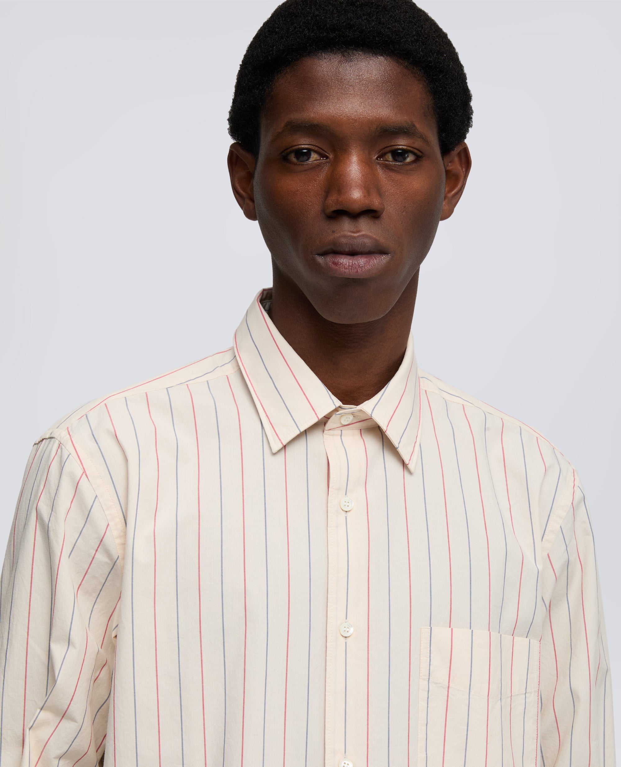 CAMICIA CLASSICA IN POPELINE DI COTONE CON TASCHINO - NATURALE - ASPESI