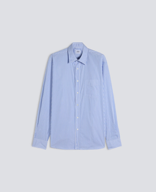 CAMISA JAPONESA DE ALGODON CHAMBRAY - AZZURRO - ASPESI