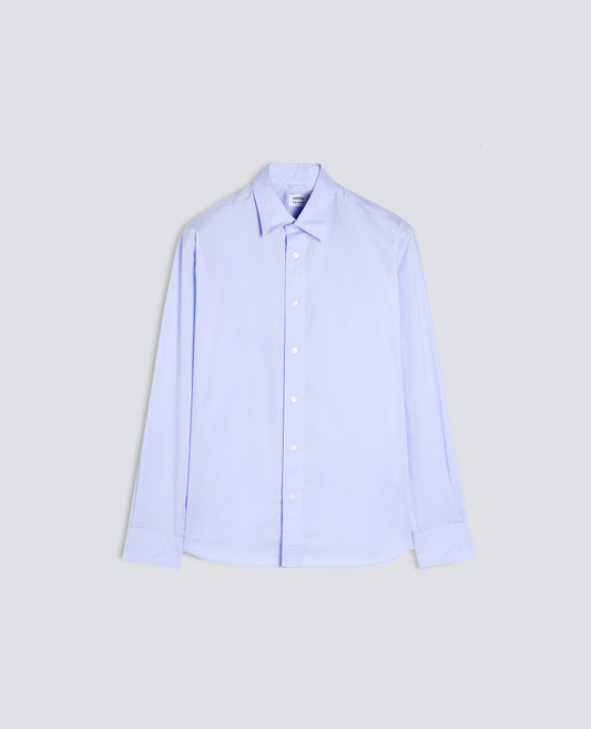 FRED-HEMD AUS TEXTILGEFARBTEM HELLEM POPLIN - AZZURRO - ASPESI
