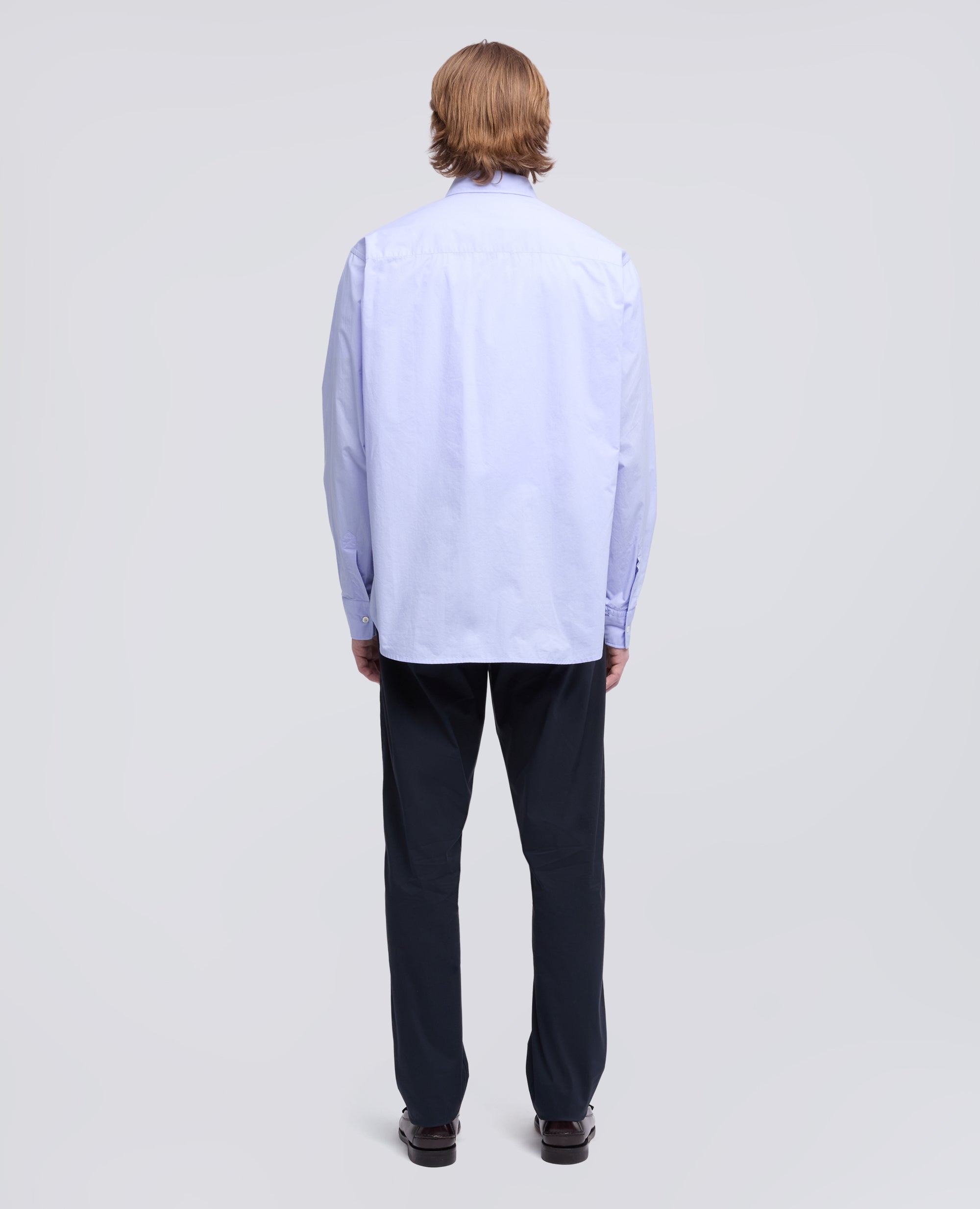 CAMICIA FRED IN POPELINE DI COTONE - AZZURRO - ASPESI