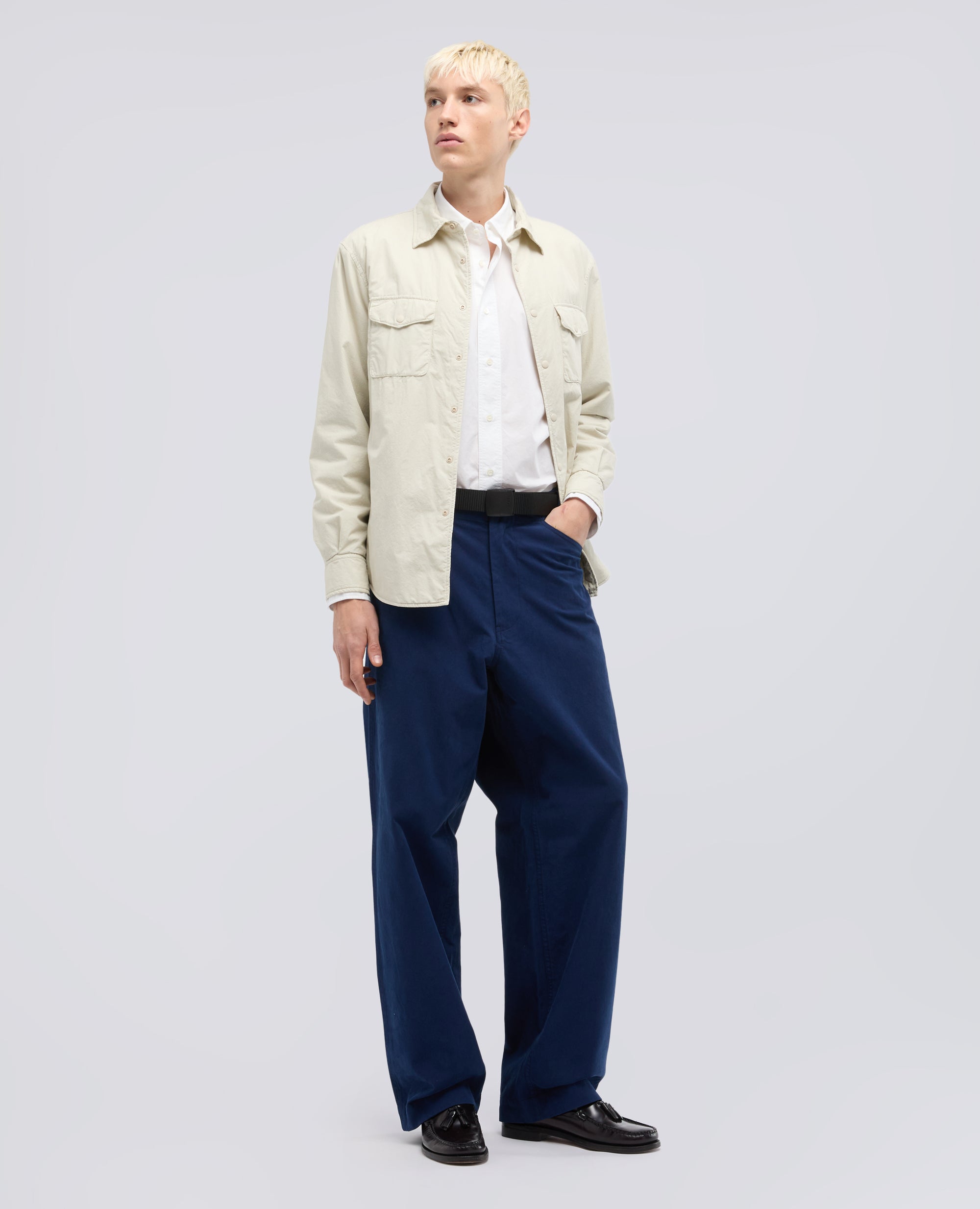 CAMICIA FRED IN POPELINE DI COTONE - BIANCO - ASPESI