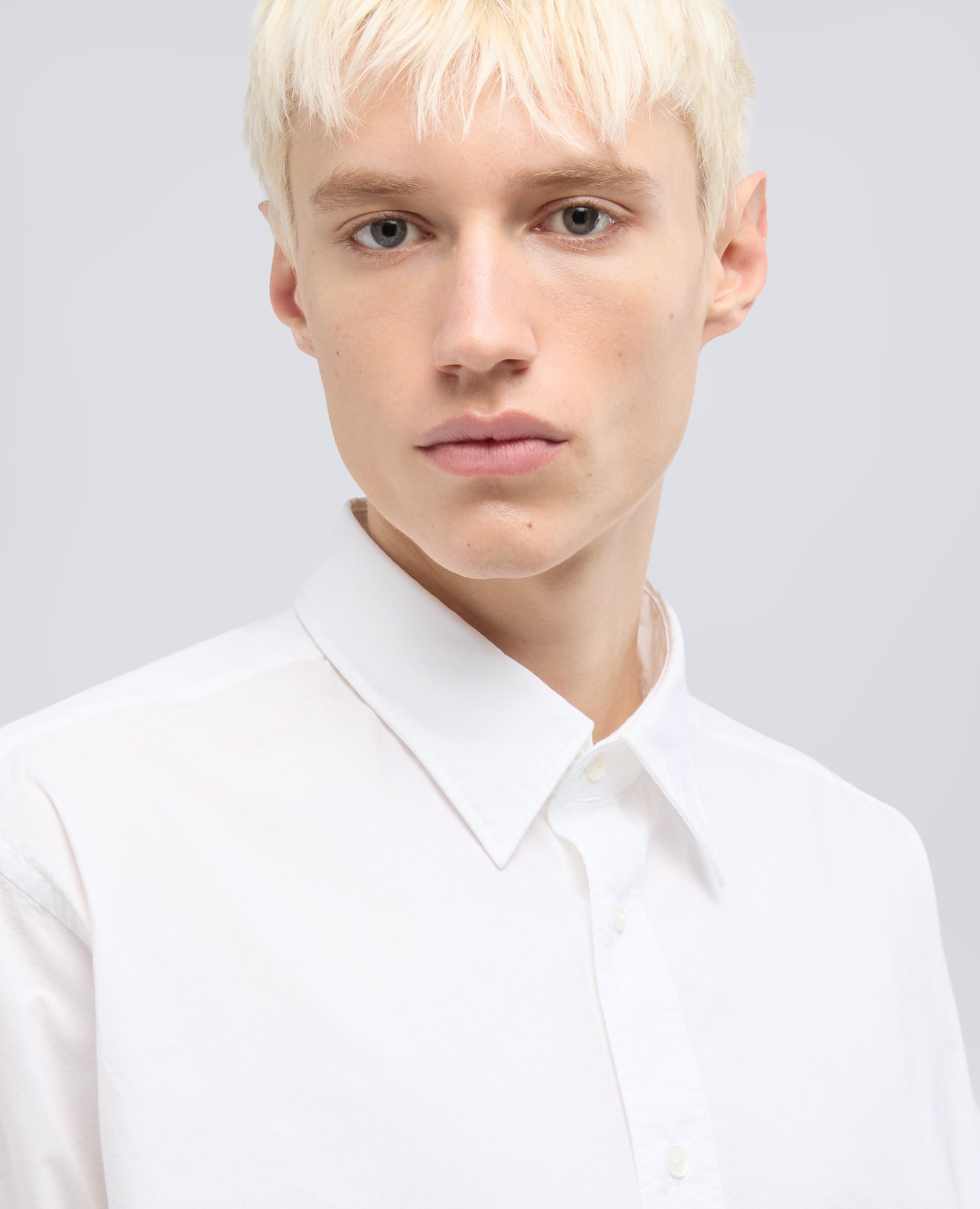 CAMICIA FRED IN POPELINE DI COTONE - BIANCO - ASPESI