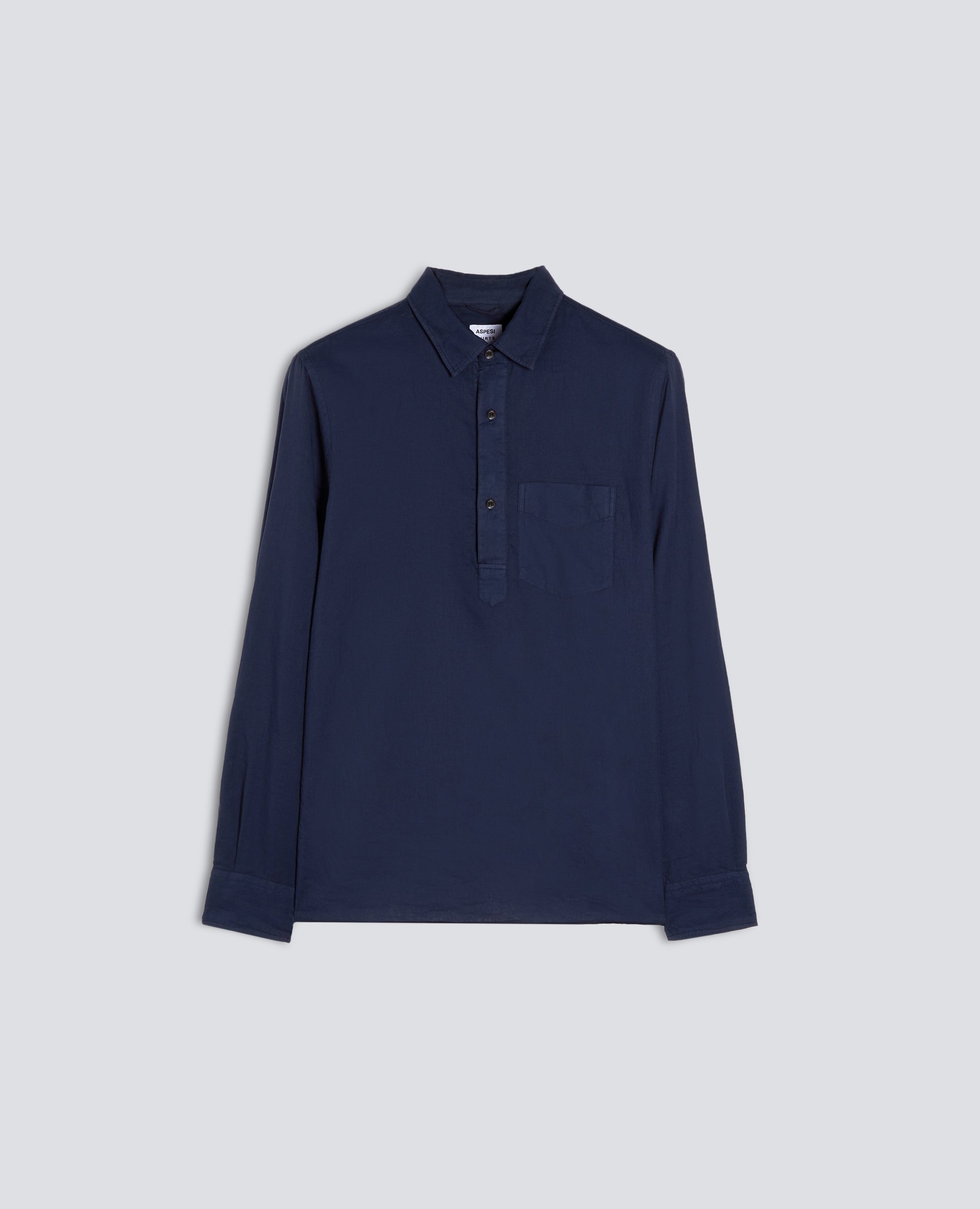 CAMICIA DOPPIA IN VOILE DI COTONE - BLU - ASPESI