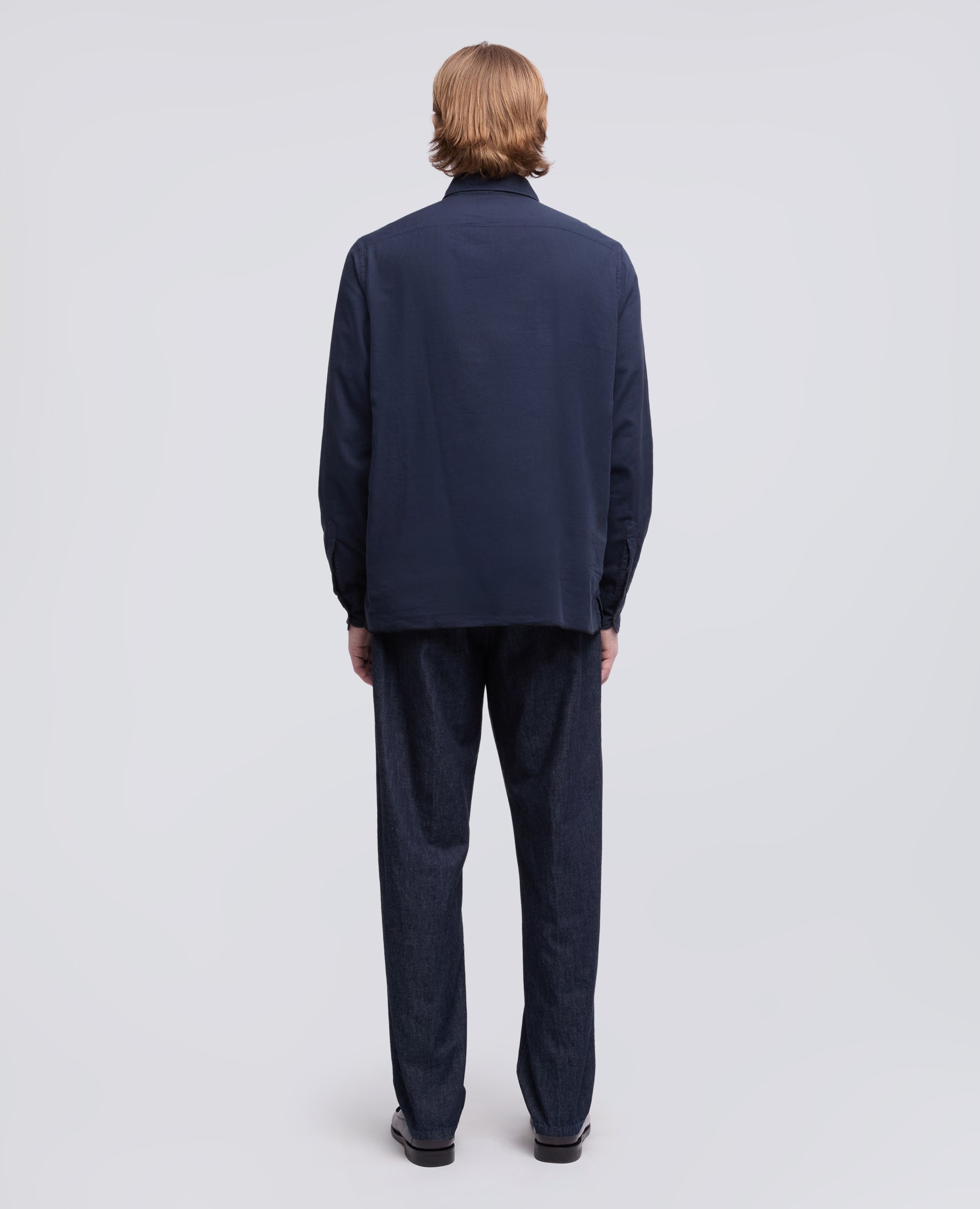 CAMICIA DOPPIA IN VOILE DI COTONE - BLU - ASPESI
