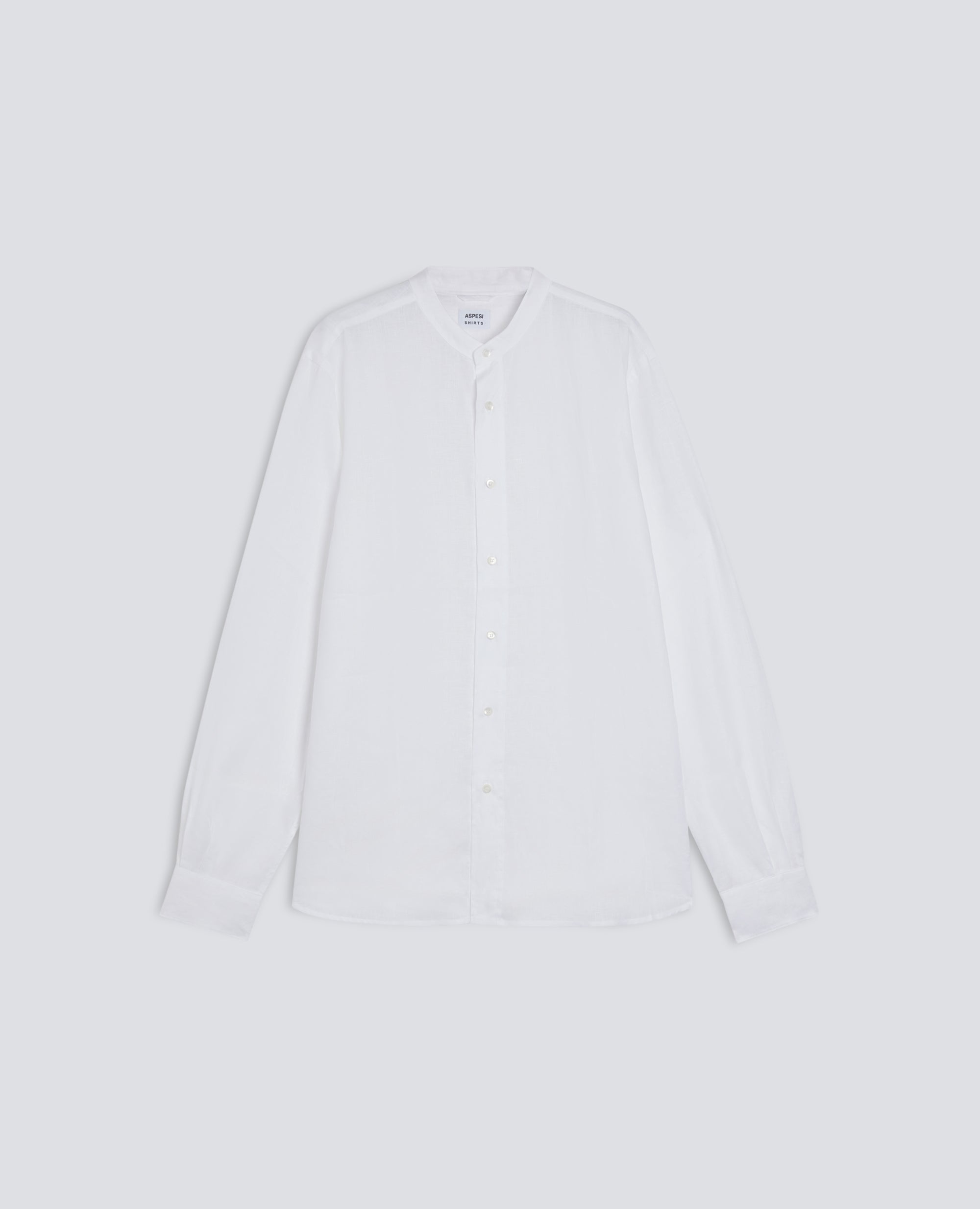 CAMICIA COREANA IN LINO LEGGERO - BIANCO - ASPESI
