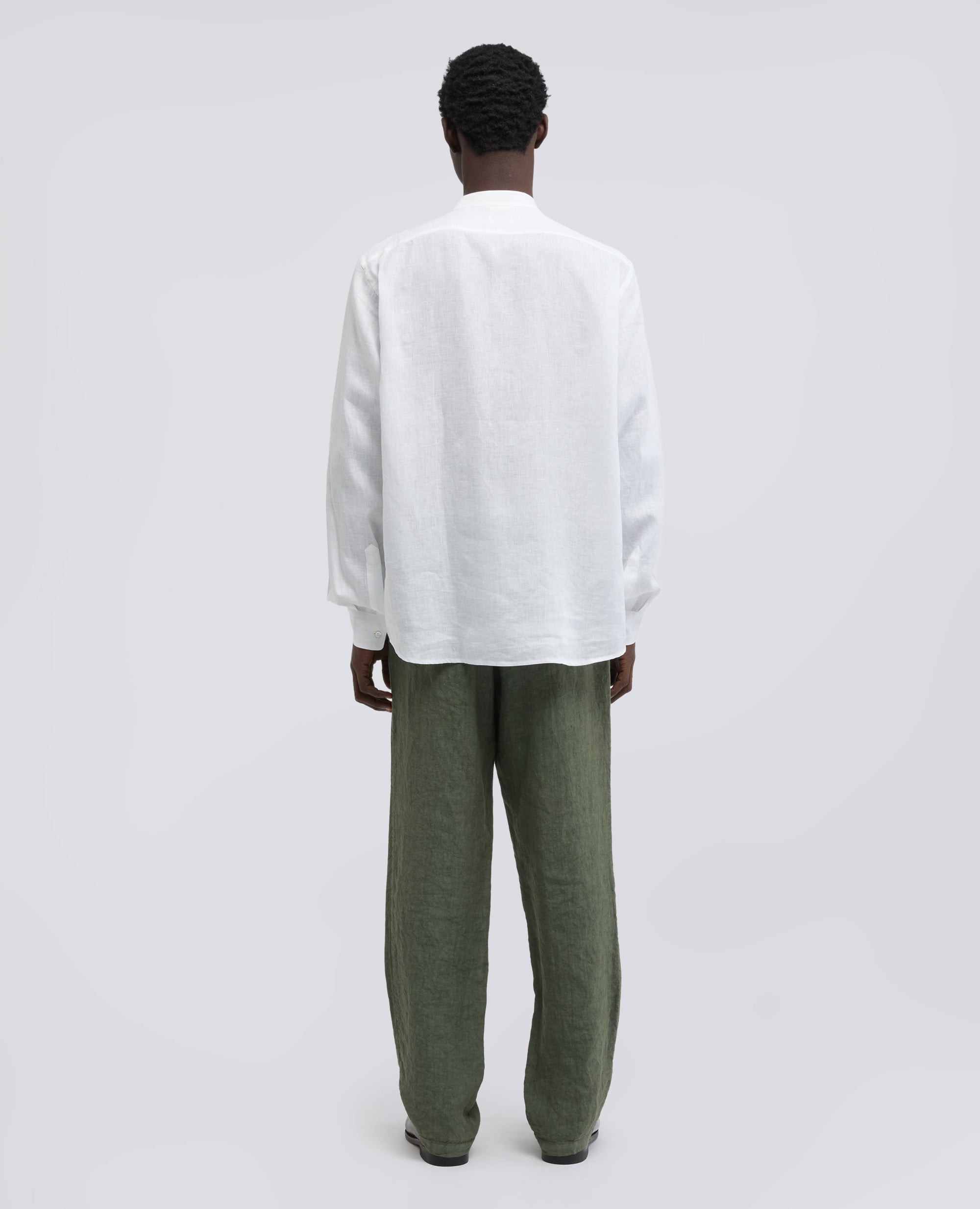 CAMICIA COREANA IN LINO LEGGERO - BIANCO - ASPESI