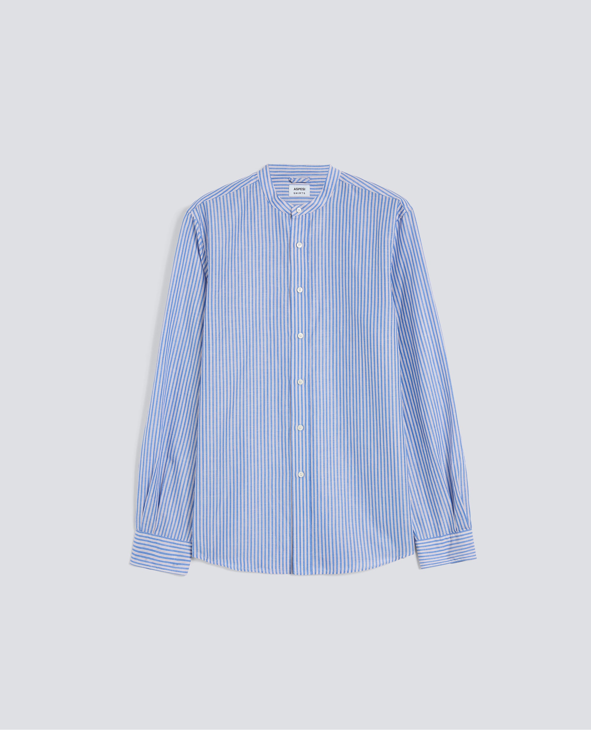 CAMICIA IN COTONE-LINO RIGATA COREANA - MULTICOLOR - ASPESI