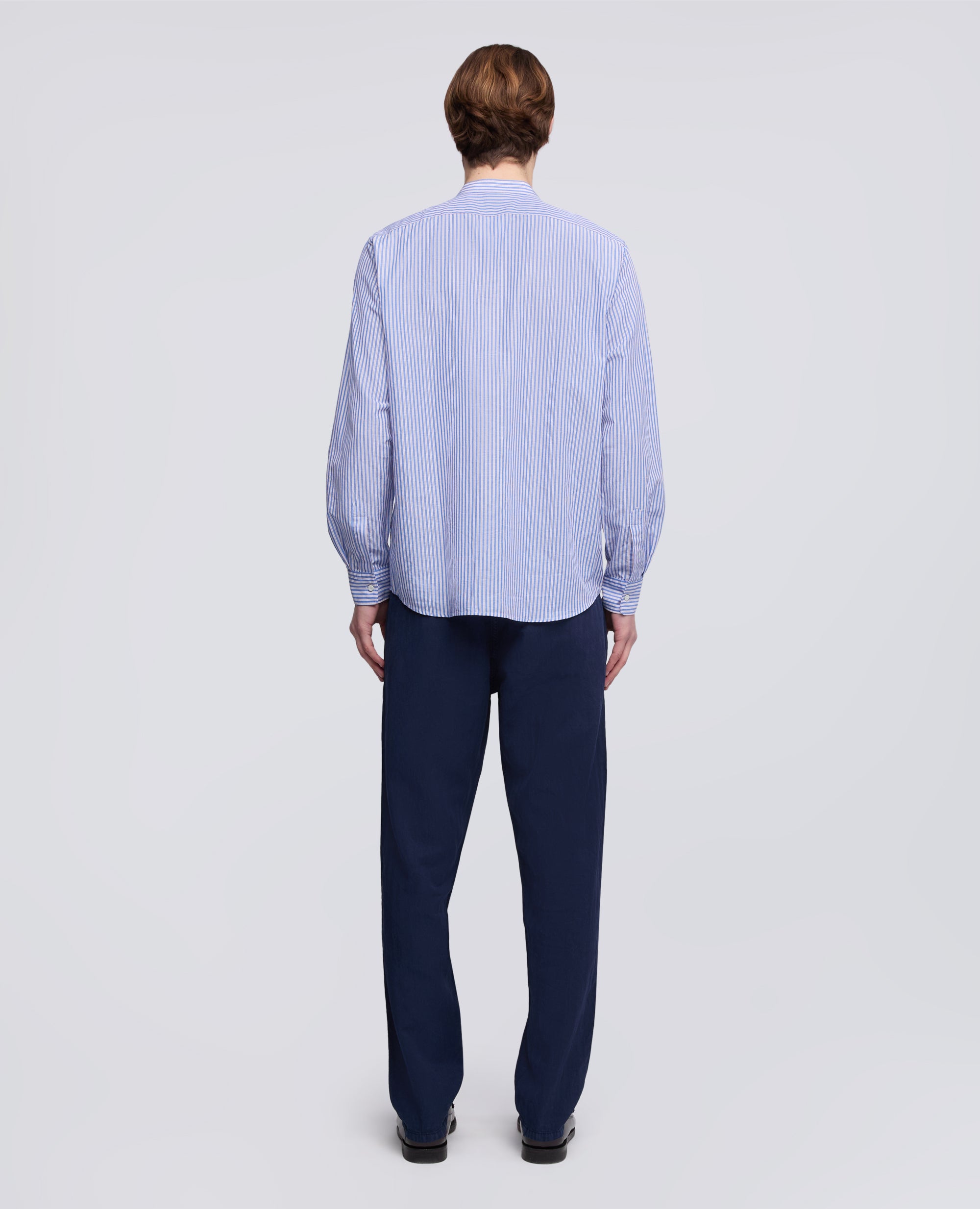 CAMICIA IN COTONE-LINO RIGATA COREANA - MULTICOLOR - ASPESI