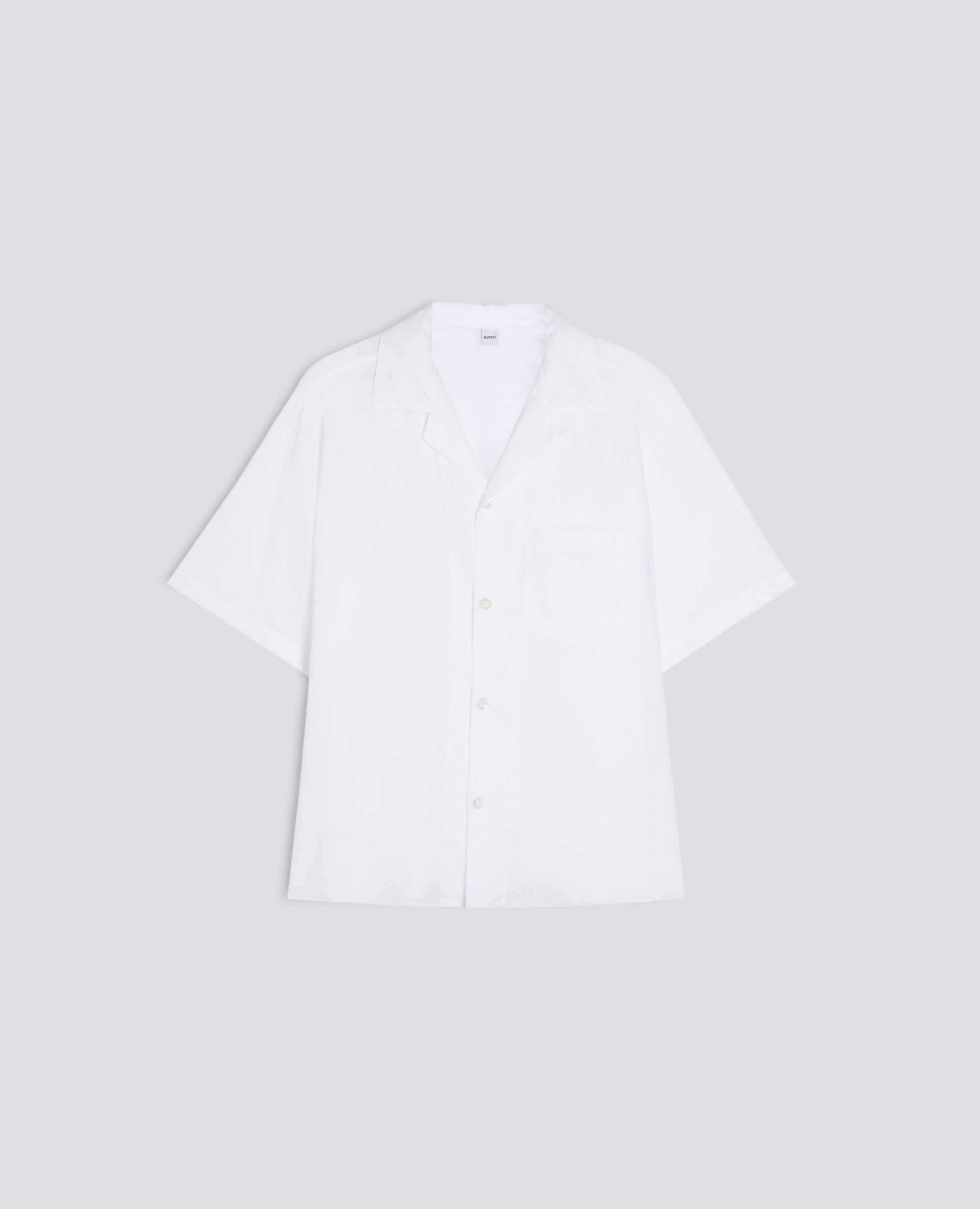 CAMICIA BOWLING IN VOILE DI COTONE - BIANCO - ASPESI