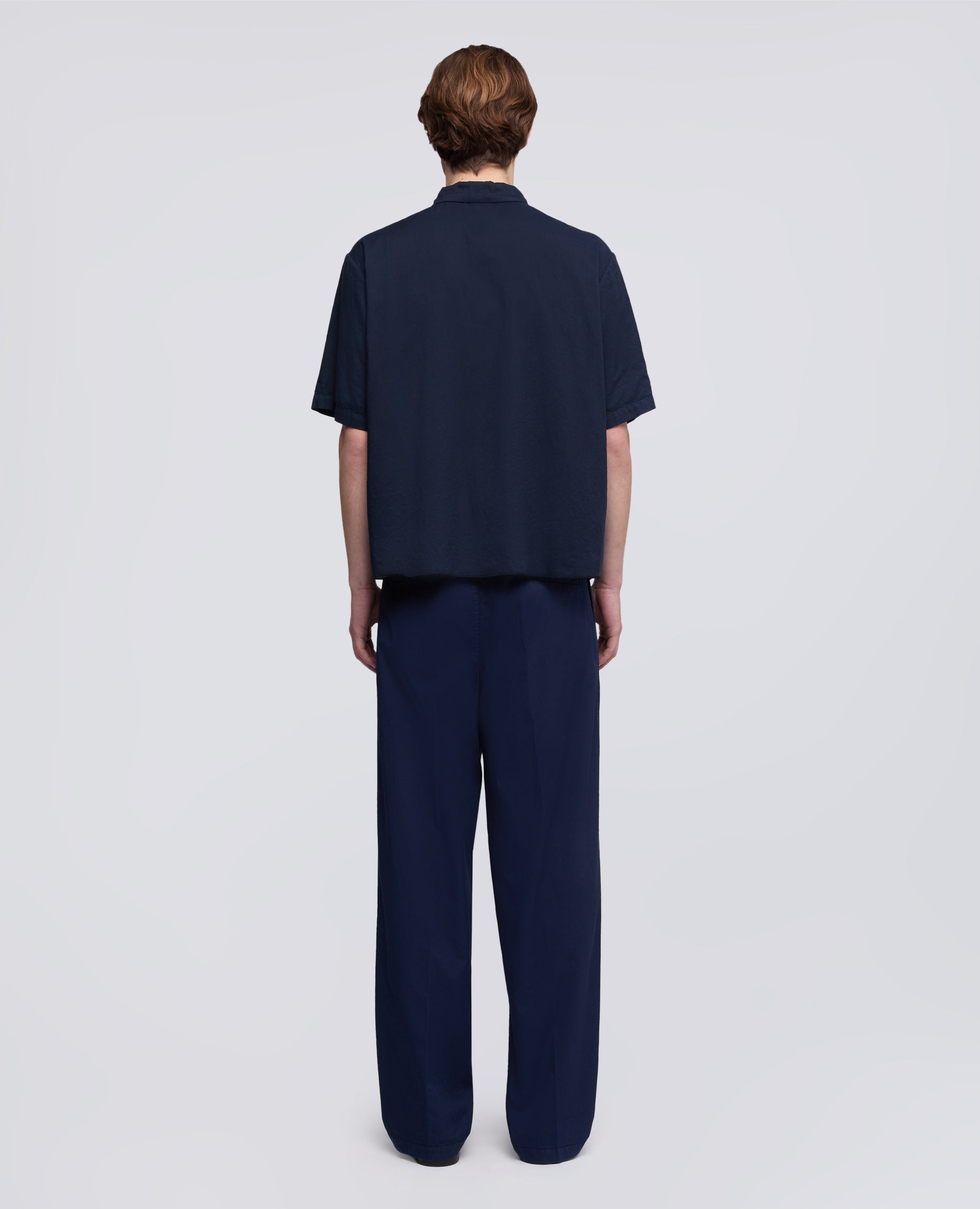 CAMICIA BOWLING IN VOILE DI COTONE - BLU - ASPESI