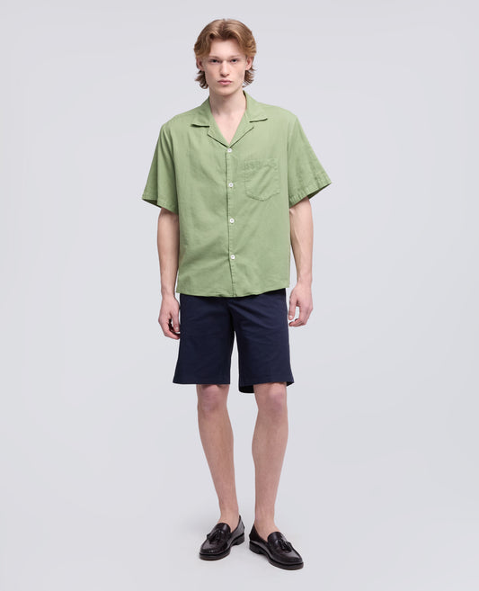 CAMICIA BOWLING IN VOILE DI COTONE - VERDE - ASPESI