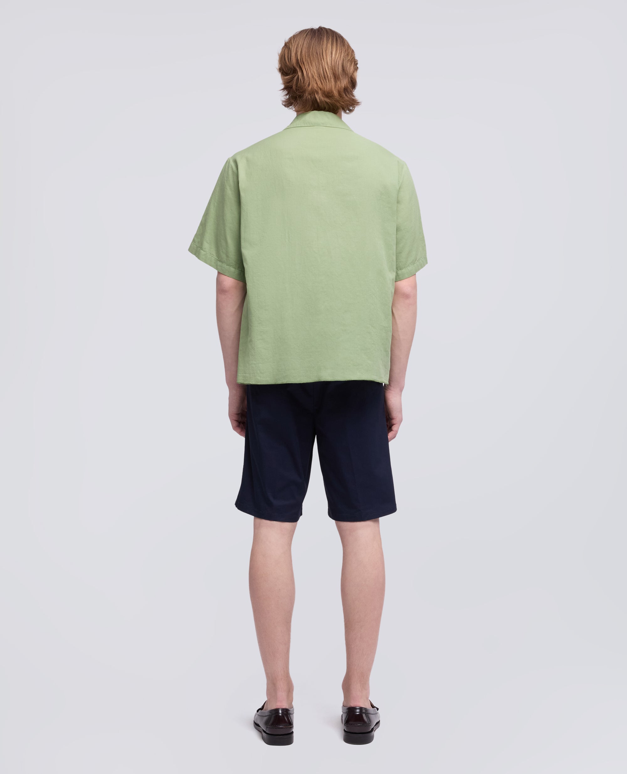 CAMICIA BOWLING IN VOILE DI COTONE - VERDE - ASPESI