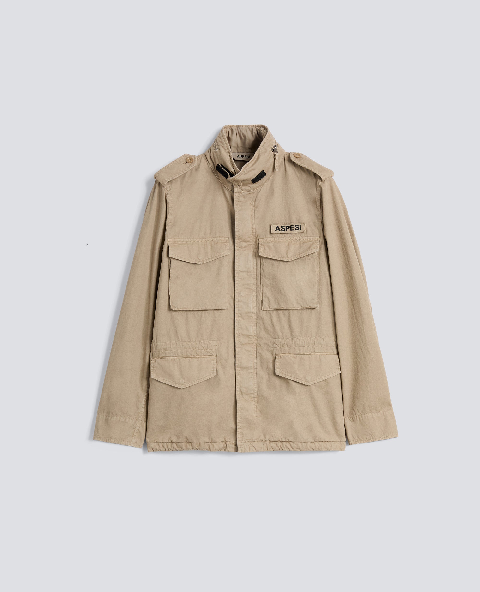 VESTE DE CAMPAGNE MINI VENTO EN GABARDINE EN COTON - BEIGE - ASPESI
