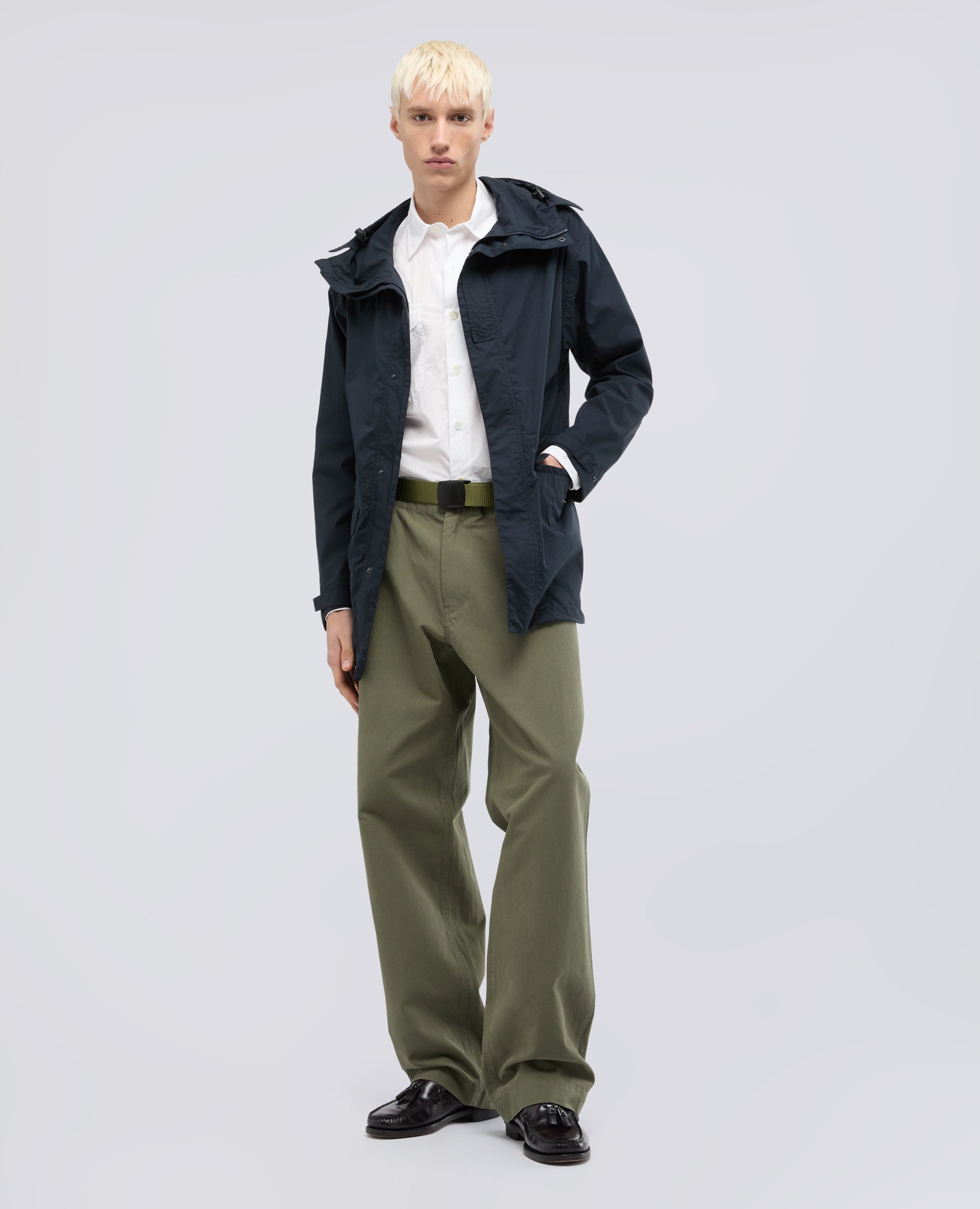 PARKA IN POPELINE DI COTONE E NYLON STRETCH - BLU - ASPESI