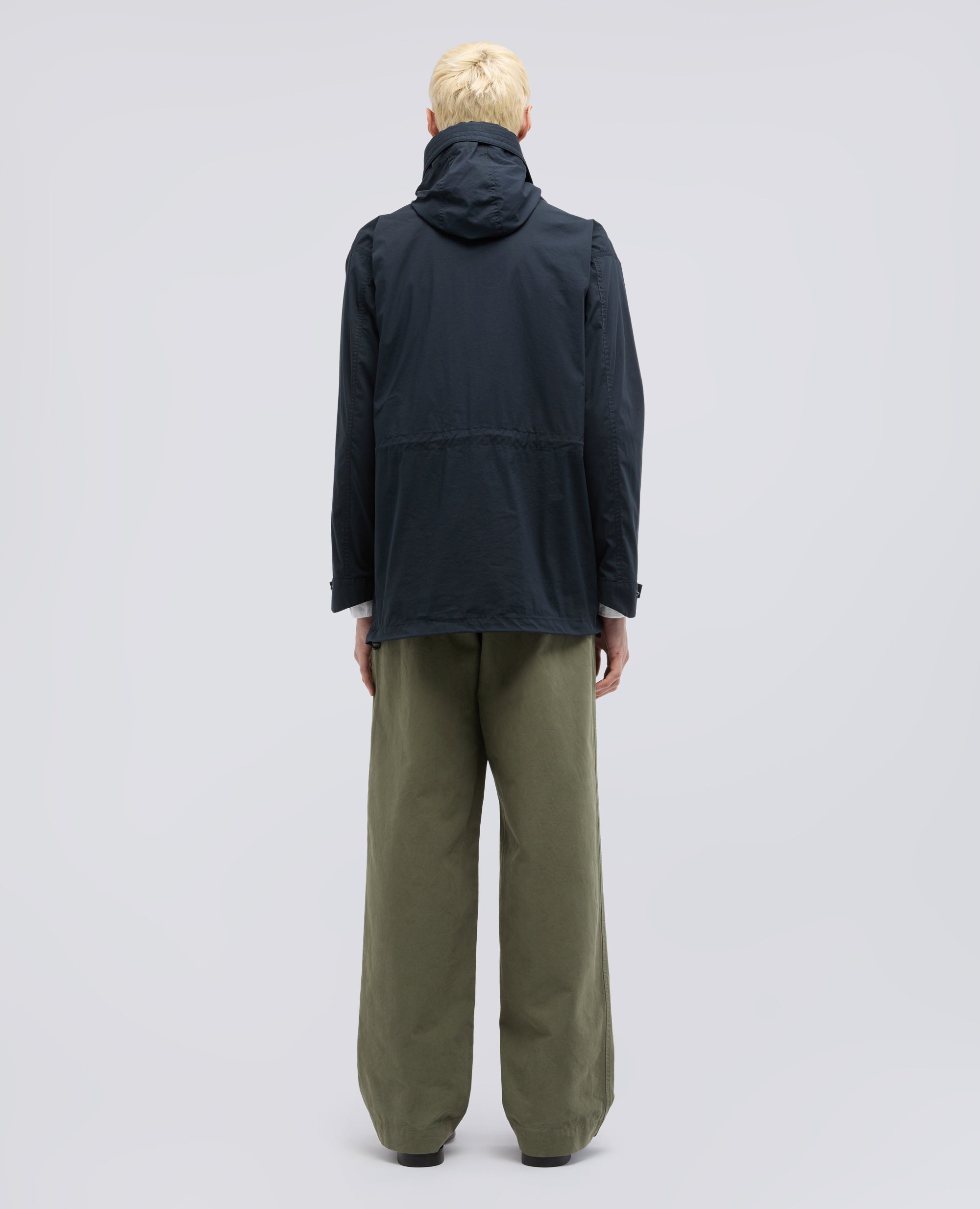 PARKA IN POPELINE DI COTONE E NYLON STRETCH - BLU - ASPESI