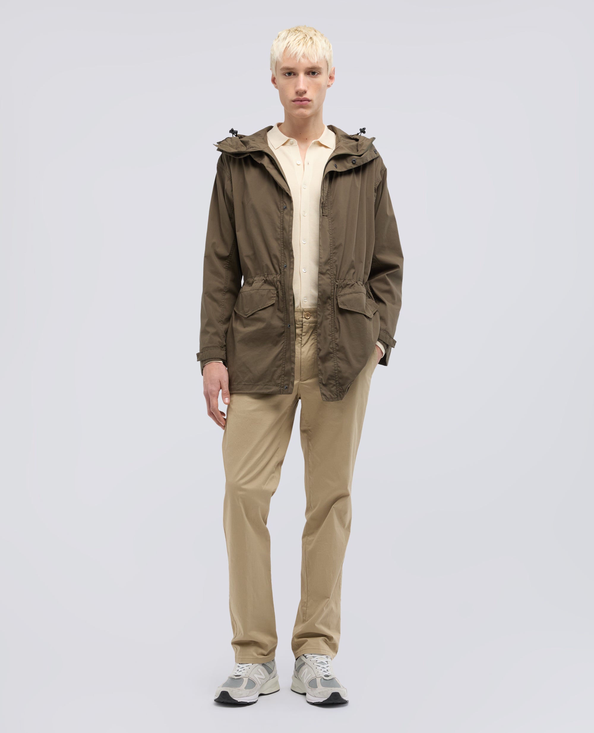 PARKA IN POPELINE DI COTONE E NYLON STRETCH - VERDE - ASPESI
