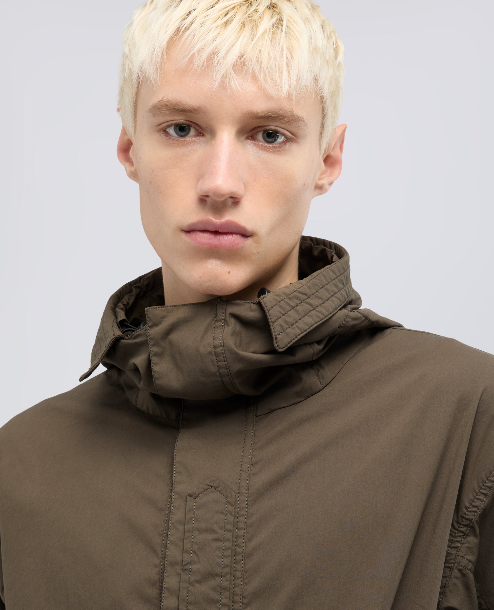 PARKA IN POPELINE DI COTONE E NYLON STRETCH - VERDE - ASPESI