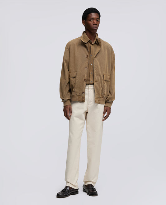 GIUBBOTTO IN CHAMBRAY FLOCCATO - BEIGE - ASPESI