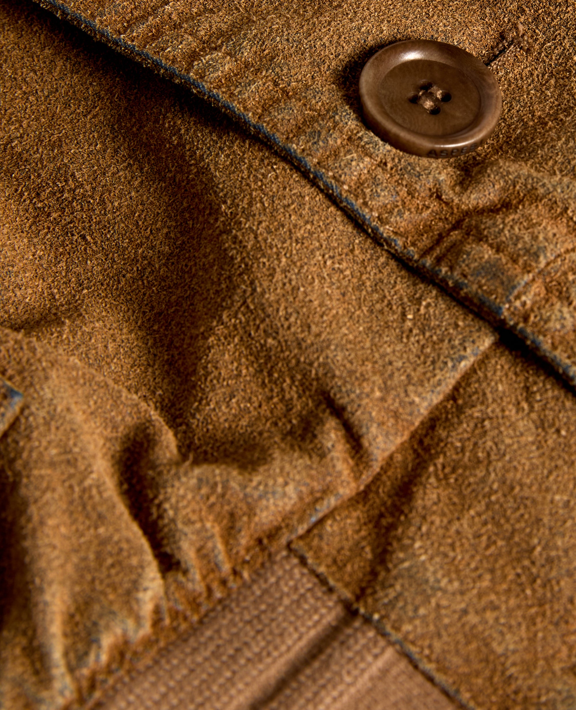 GIUBBOTTO IN CHAMBRAY FLOCCATO - BEIGE - ASPESI