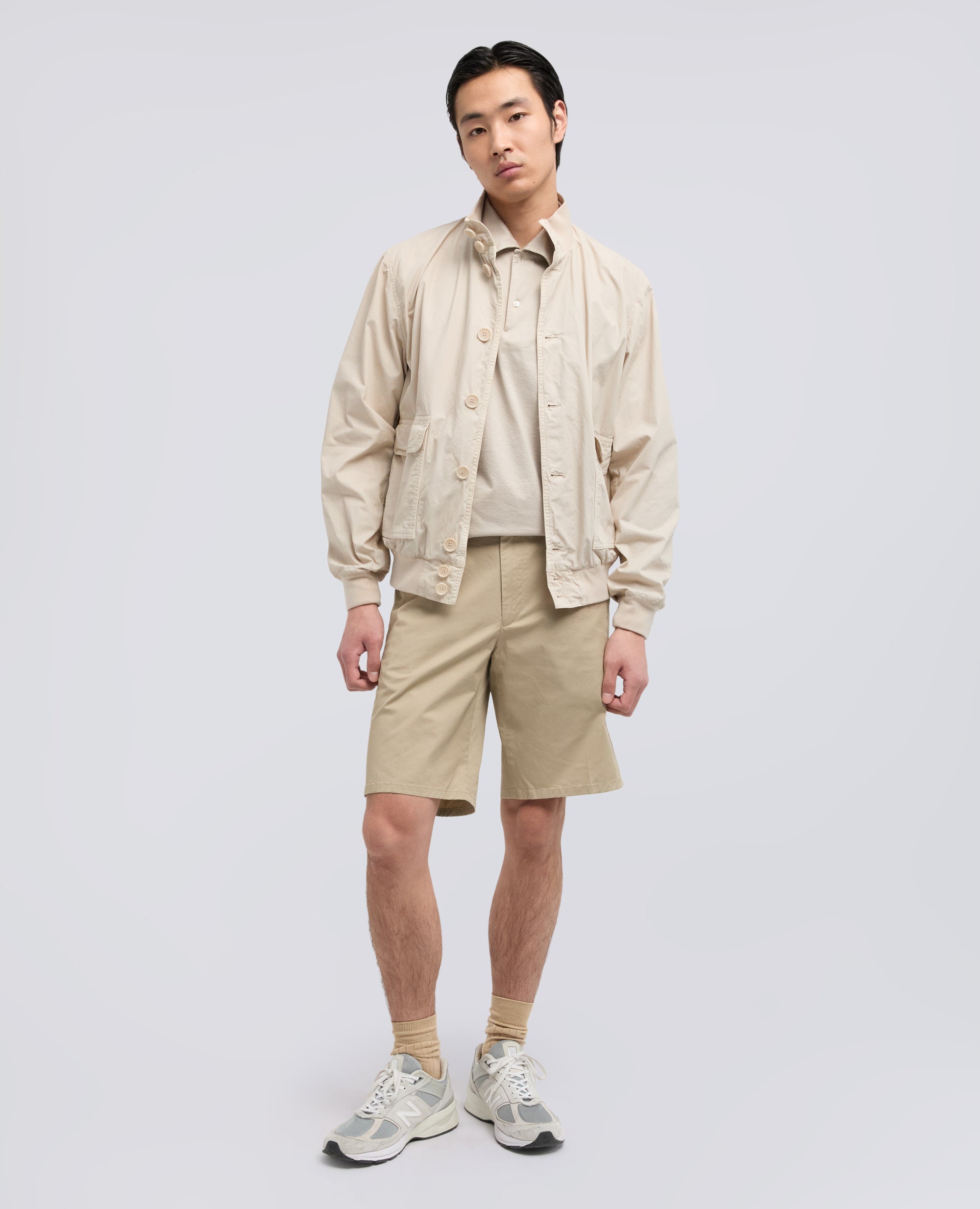 GIUBBOTTO IN TELA DI COTONE TINTO CAPO - BEIGE - ASPESI