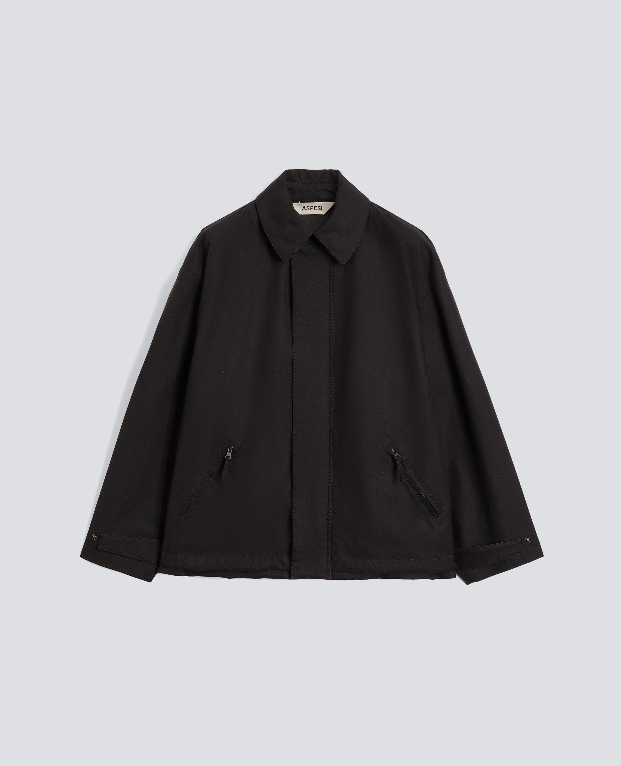 GIUBBOTTO IN COTONE DRY WAX - NERO - ASPESI