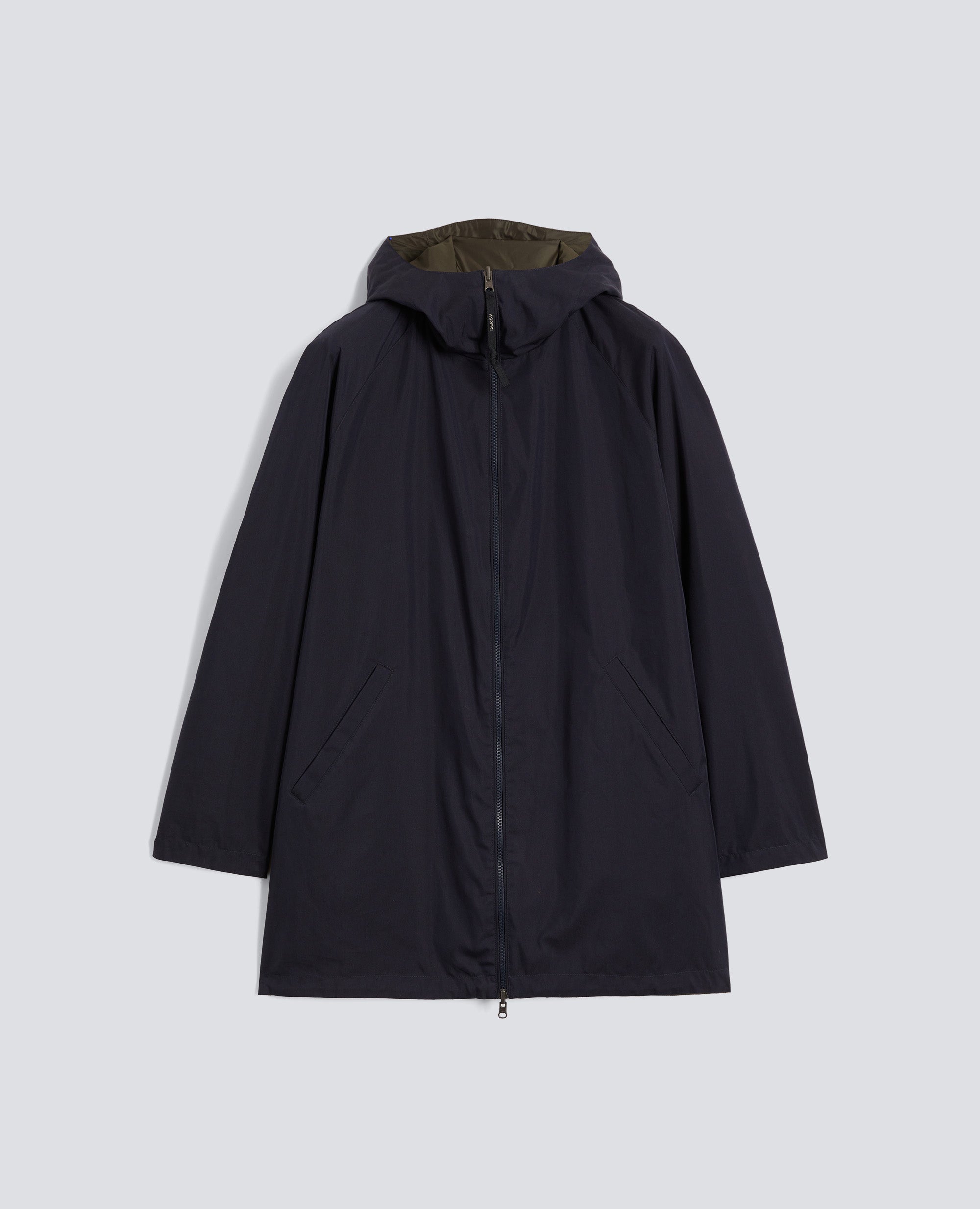 GIUBBOTTO REVERSIBILE IN TWILL DI COTONE E POLIAMMIDE - BLU - ASPESI